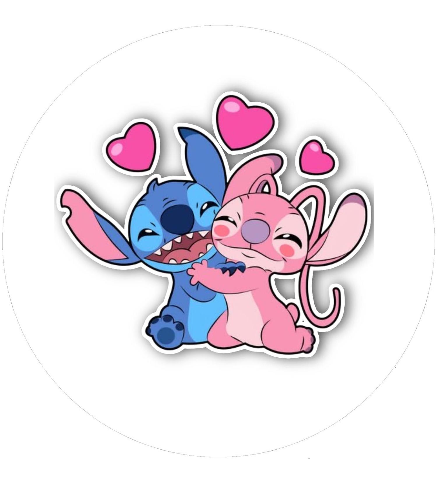Fondant cake topper cake image birthday compatible with lilo & Stitch K 106
