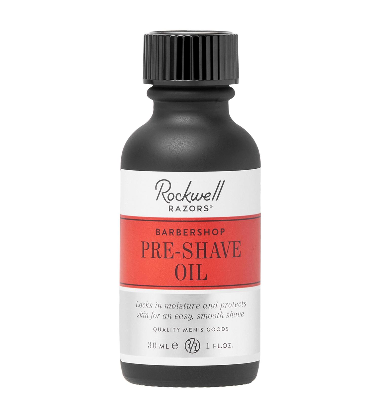 Rockwell Razors Pre-Shave Oil - Barbershop Scent | Moisturizing Jojoba Argan Avocado & Green Tea Oils | Protects Against Irritation & Razor Burn | All-Natural Skin Care for All Skin Types - International Shipping Available - Buy Online on GoSupps.com