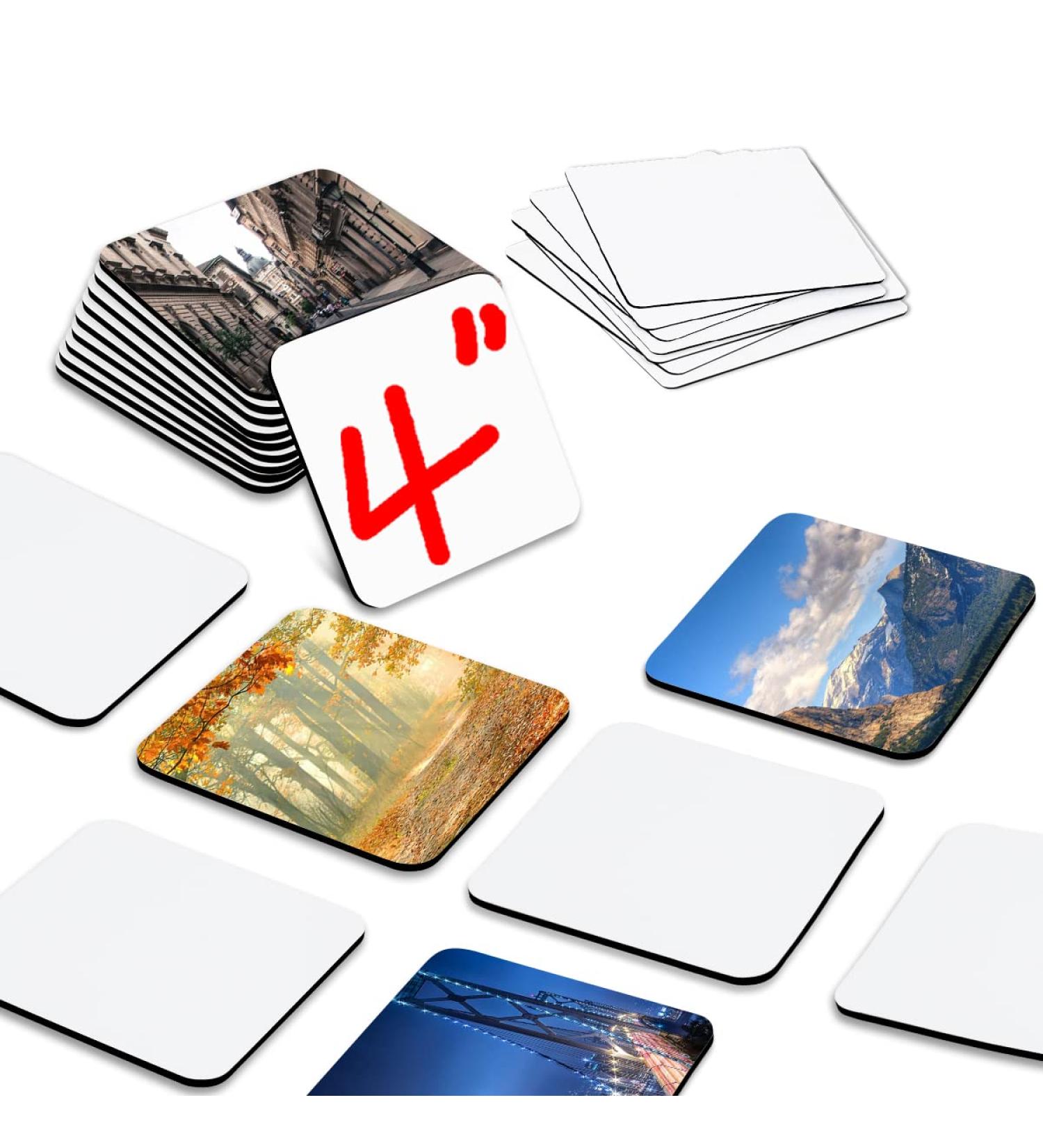 Customizable 4x4 Sublimation Magnet Blanks - DIY Decorative MDF Coasters and Fridge Magnets - Bulk Wholesale Options Available - Buy Online on GoSupps.com