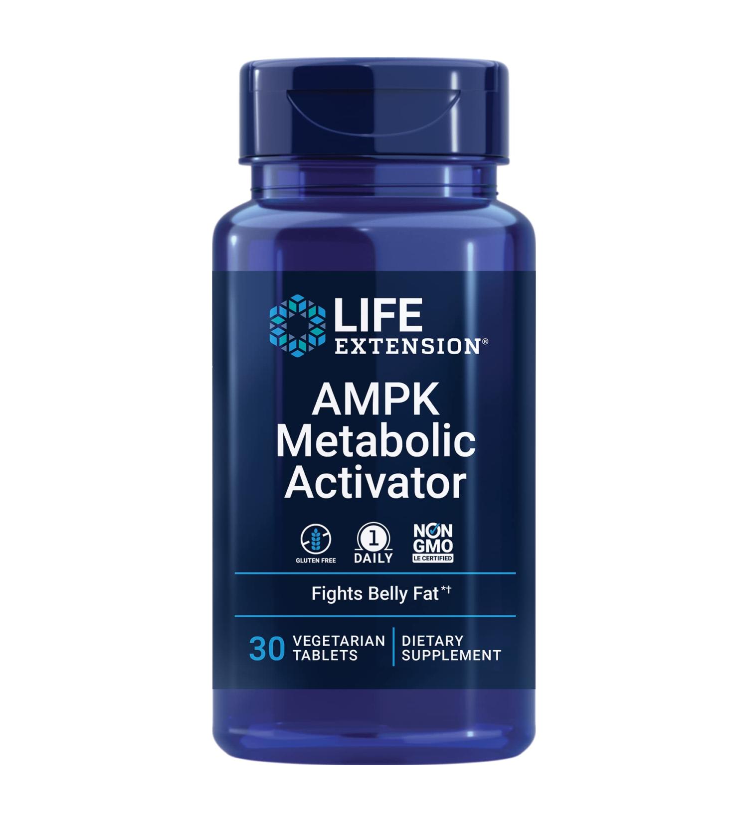 Life Extension AMPK Metabolic Activator - 30 Vegetarian Tablets for Enhanced Energy & Metabolism - Buy Online on GoSupps.com
