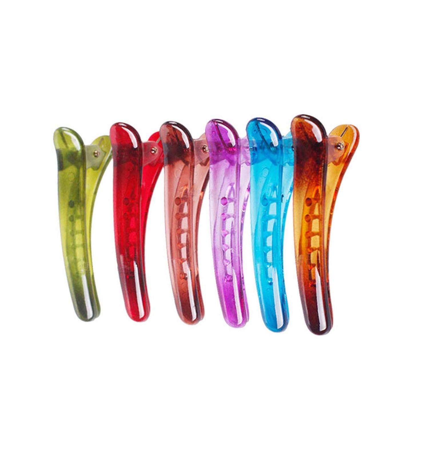 Fodattm 12pc Professional Hair Clips - Non-Slip Colorful Crocodile Clamp Hair Styling Duck Beak Clips (4.8cm/1.9in) - International Shipping Available - Buy Online on GoSupps.com