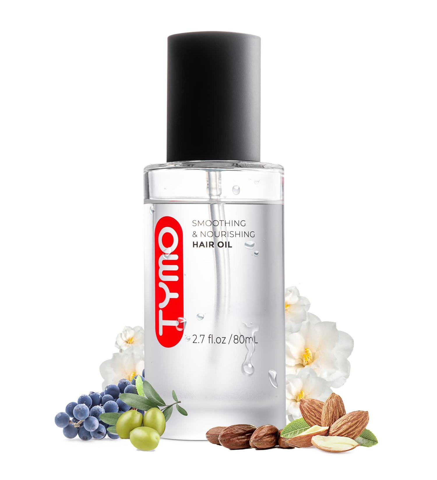 TYMO Weightless Hair Oil - Organic Nourishing Treatment for Shine & Smoothness - Vegan Serum for Dry, Damaged, Frizzy, Curly Hair - 2.7 Fl Oz - Buy Online on GoSupps.com