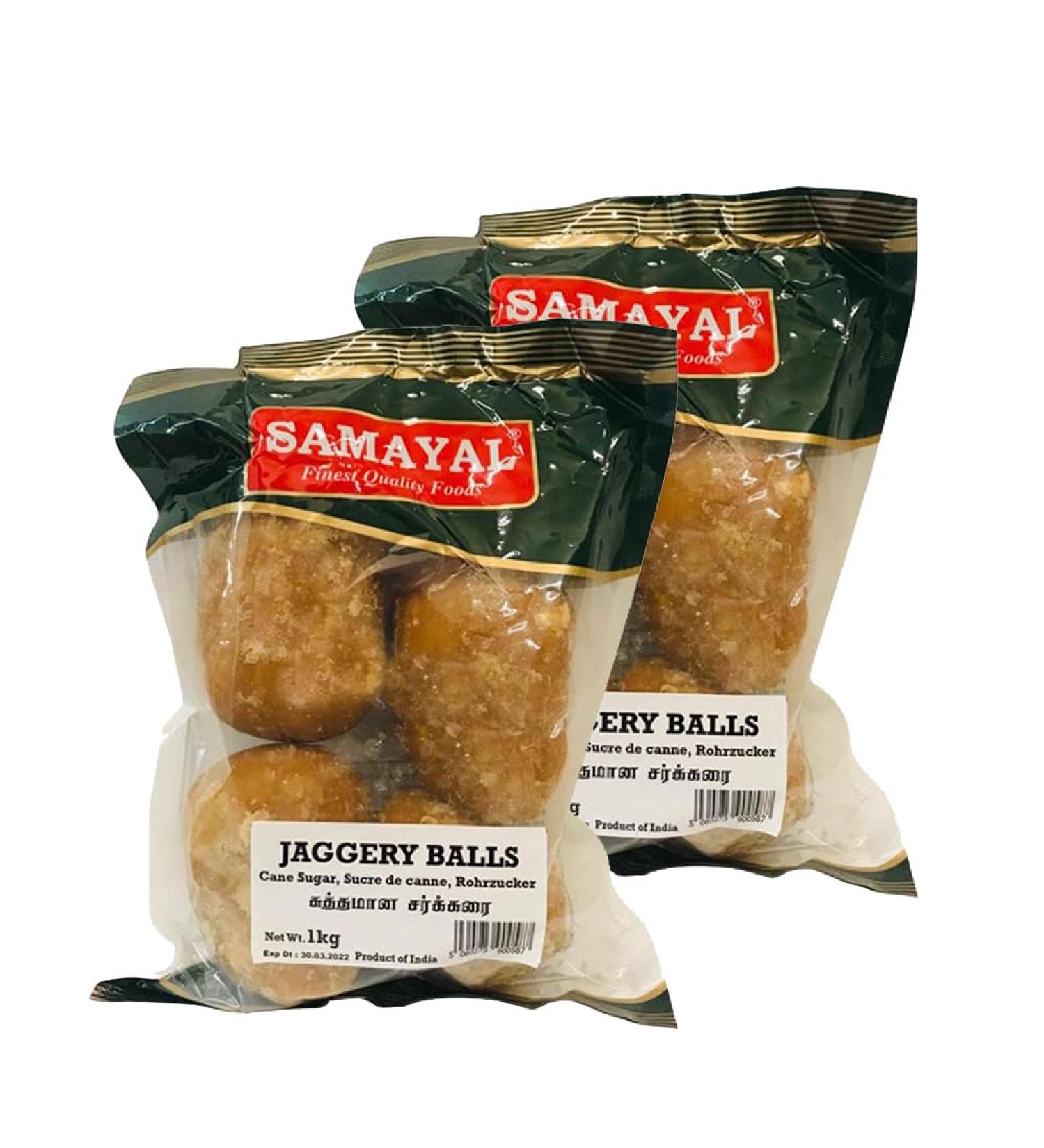 Samayal Jaggery Balls Gold | 1Kg | Natural Sweetener | No Preservatives Added | Indian Origin (Pack of 2) - Buy Online on GoSupps.com