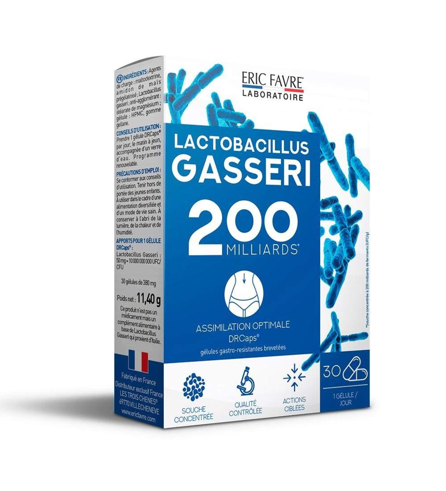 Lactobacillus Gasseri - 200 Billion High-Dose Ferments | Gastro-Resistant Vegetarian Capsules | 30-Day Program by ERIC Favre - Complexes Vivant - Buy Online on GoSupps.com