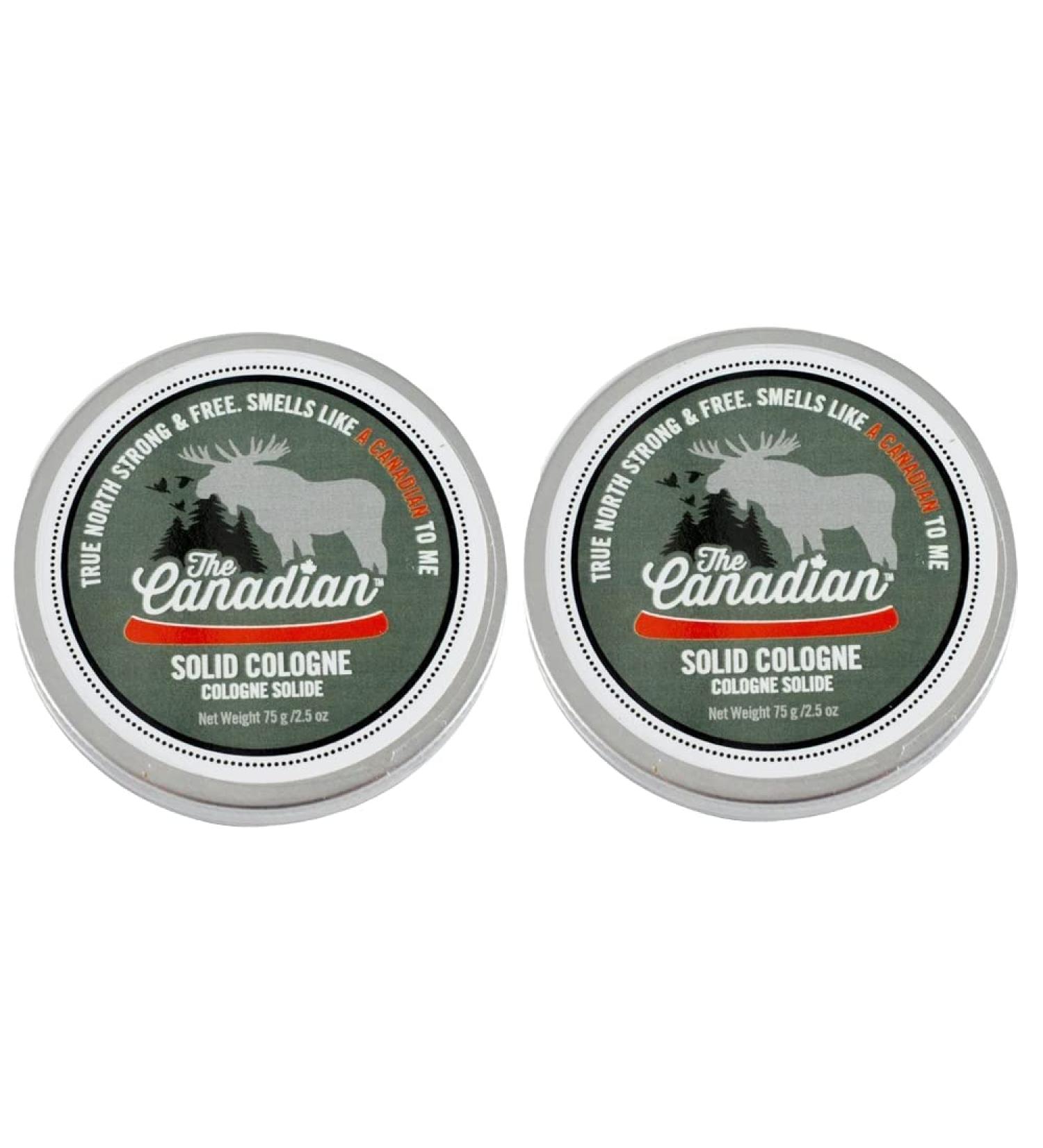Walton Wood Farm Solid Cologne (The Canadian) Maple Bark & Wild Portage Scent Vegetarian Friendly and Paraben-Free 2.5 oz - 2 Pack The Canadian (2 Pack)