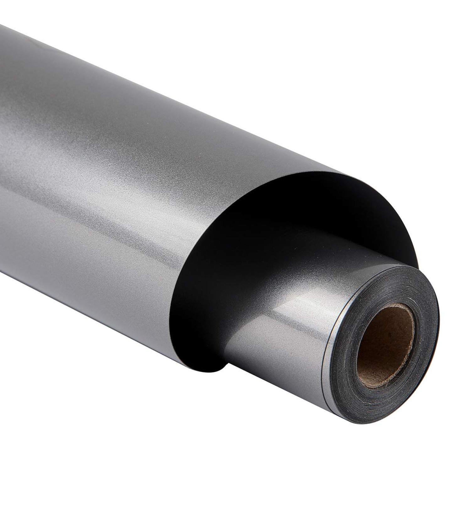 Guangyintong Reflective Dark Grey HTV Vinyl Roll 12ft - Silver Heat Transfer Vinyl for T-Shirts - 12 x 12ft - Reflective Deep Grey - Buy Online on GoSupps.com