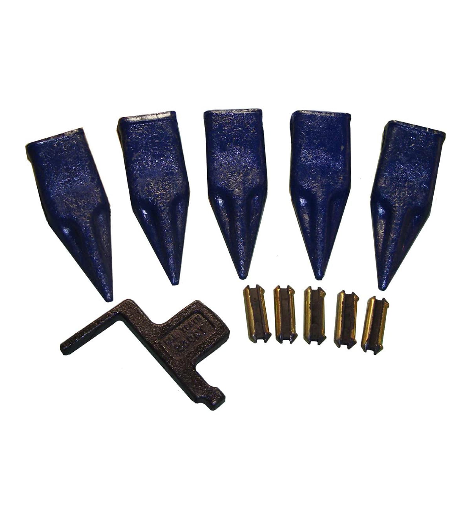 H&L Tooth Co. USA-Made 230T9 Single Tiger Backhoe Bucket Teeth + 23FP Flexpins (5-Pack) with Free Remover Tool | Fits Deere, Case, JBC | 23 | 230 - Buy Online on GoSupps.com