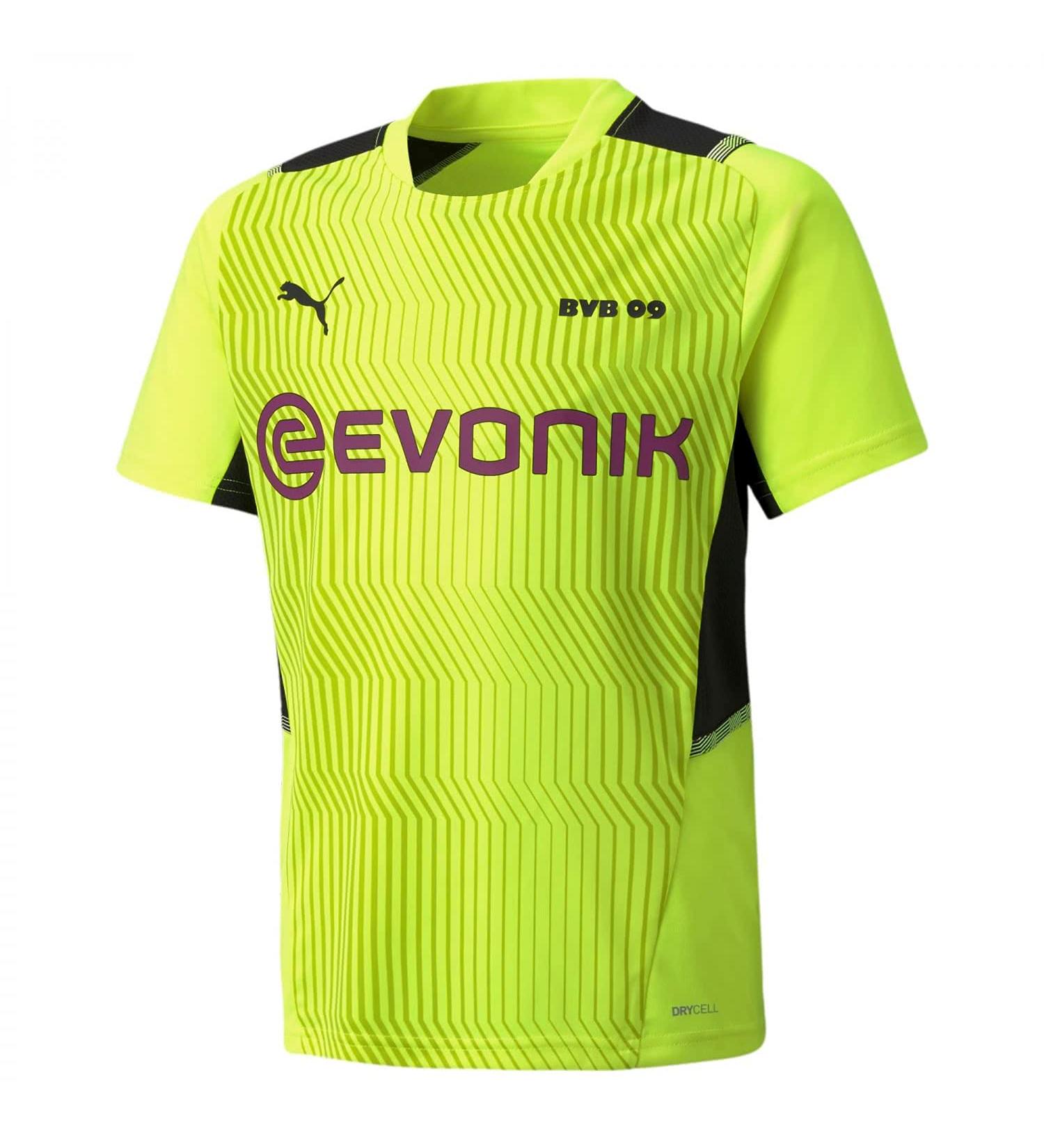 PUMA Women's Season 2021/22 Home Jersey 164 Safety Yellow-puma Black