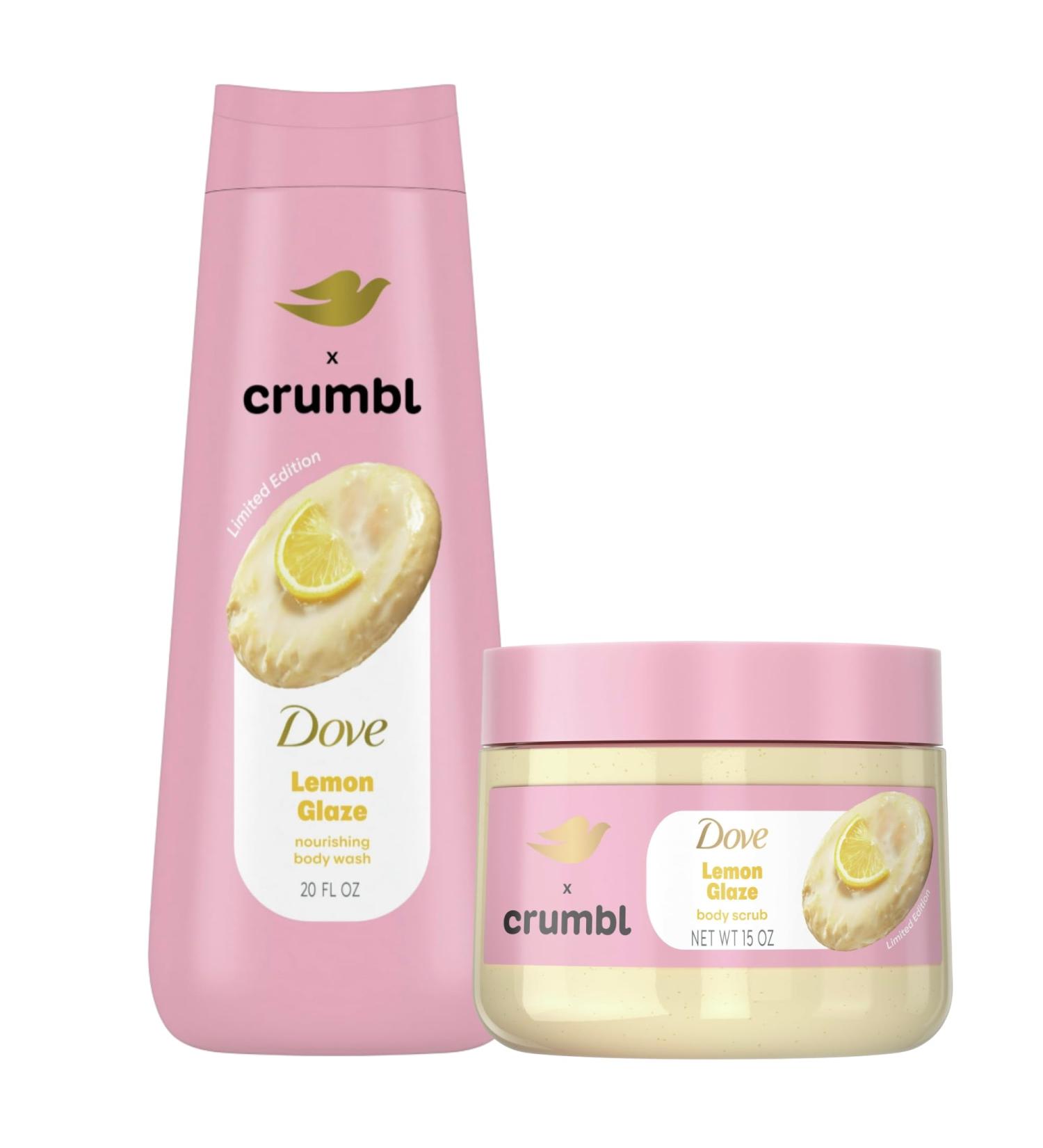 Dove Moisturizing Liquid Body Wash & Scrub | Lemon Glaze | 20oz Wash + 15oz Scrub - Buy Online on GoSupps.com