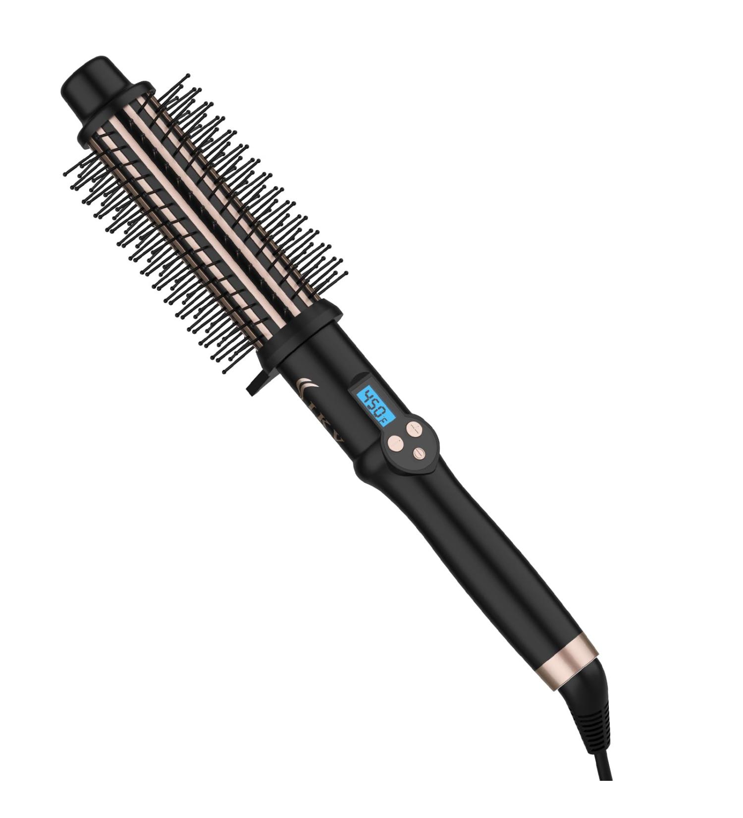 Round Thermal Brush & Heated Curling Iron - 1.5 Inch Ceramic Tourmaline Hair Wand for Volume & Shine | International Shipping - Buy Online on GoSupps.com