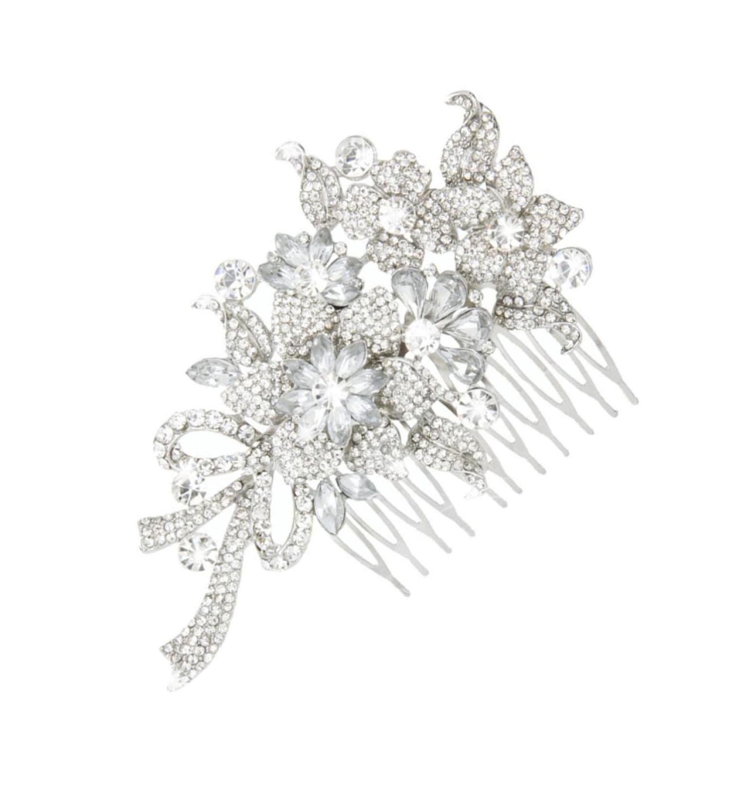 DOITOOL Bridal Hair Side Comb Combs for Women Hair Accessories for Women Crystal Headpiece Hair Teasing Comb Women Hair Accessories Tiara Women Hair Clip Bride Hair Plug Bow Tie - Buy Online on GoSupps.com