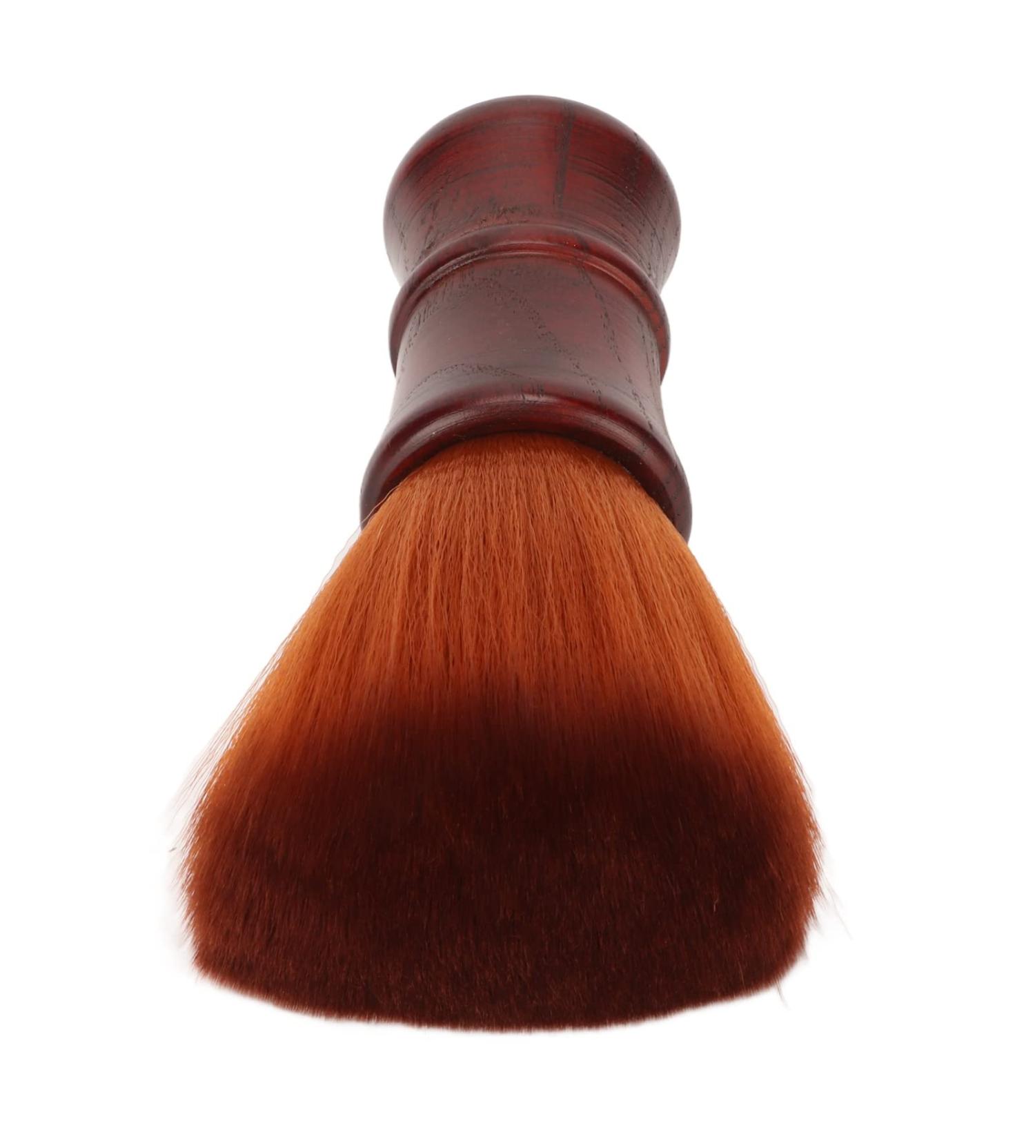 Men's Beard Brush - Soft Nylon Hair & Wooden Handle Grooming Tool for Hair Cleansing - Brown - Buy Online on GoSupps.com