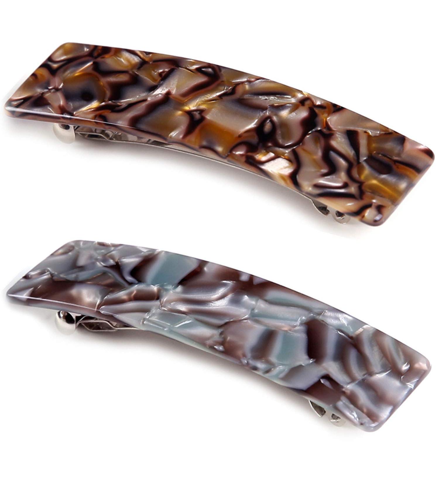 Buy 2 Piece Large Patent Hair Clip Set for Women - Perfect for Thick & Thin Hair - Onyx & South Sea - Buy Online on GoSupps.com
