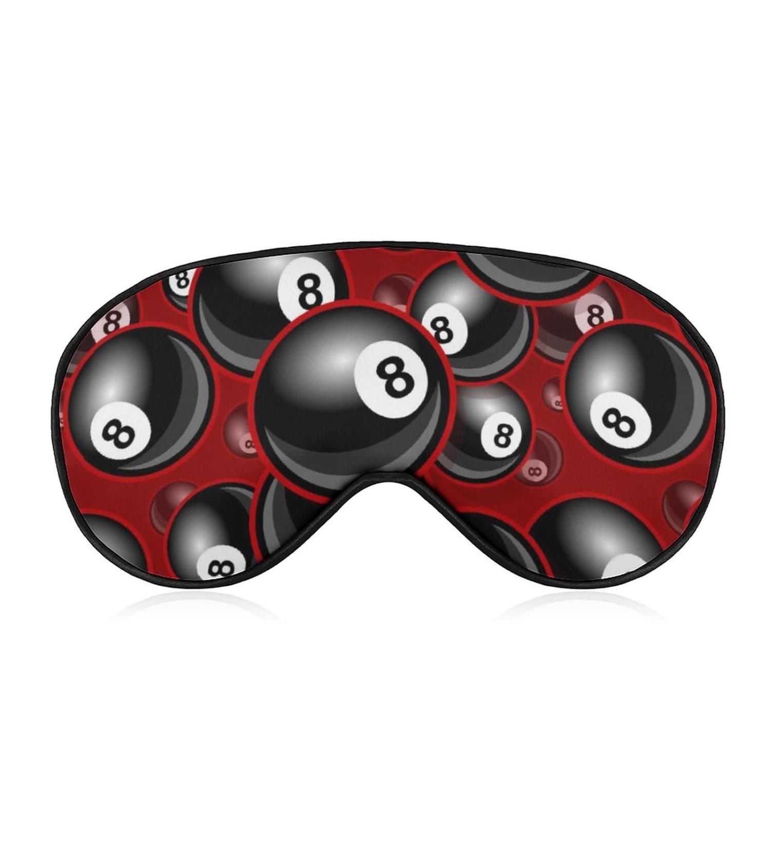 LynaRei Billiards Pool 8 Ball Sleep Mask Style-4 | Adjustable Strap Blindfold for Sleeping | Soft Eye Cover for Light Blocking - Buy Online on GoSupps.com