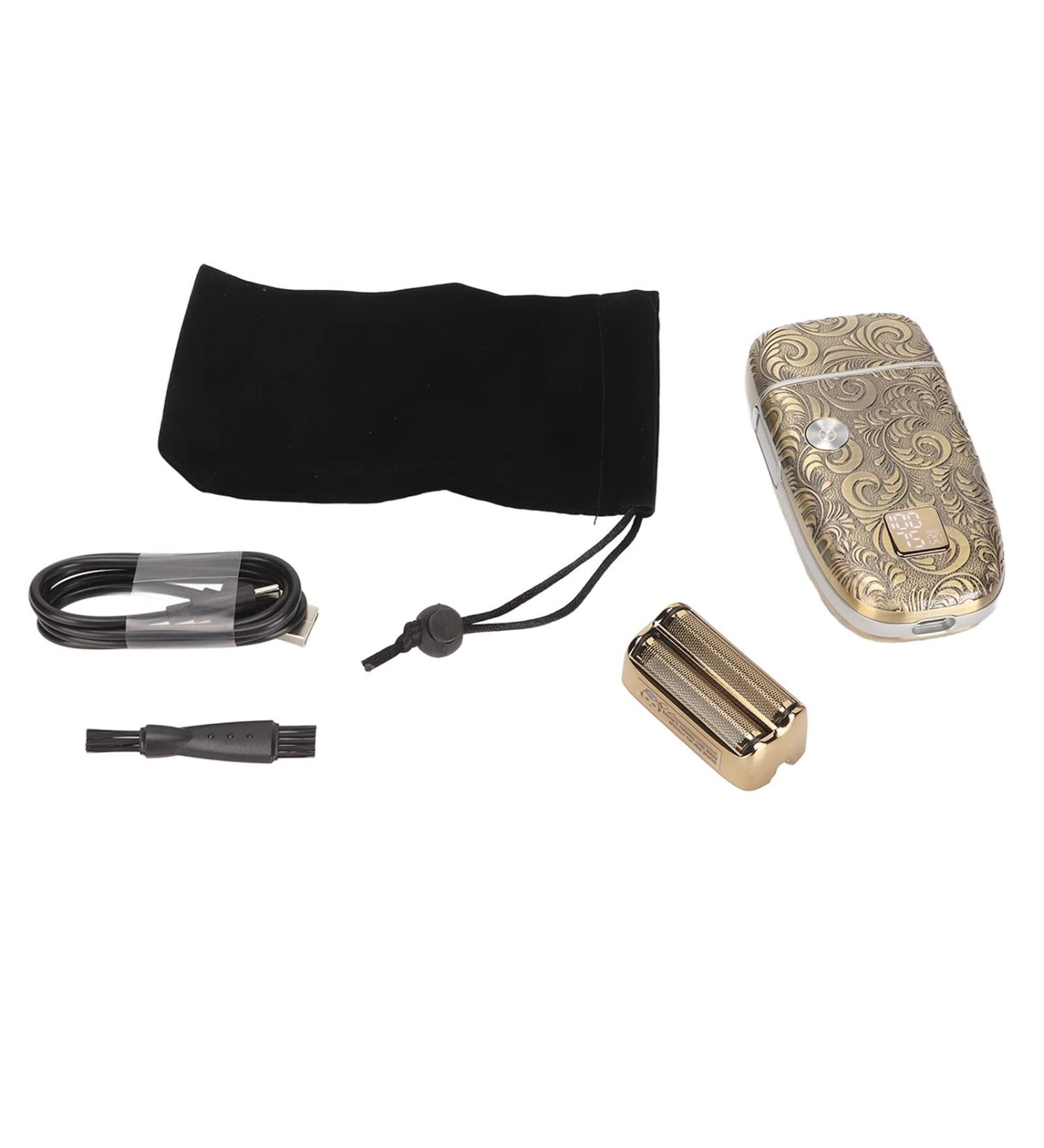 Qukaim Hair Grooming Trimmer Electric Hair Clipper Double Floating Cutter Metal Hair Grooming Trimmer for Men Carved Patterns Cordless 2 Hours Runtime LED Display USB Charging 5 Guide - Buy Online on GoSupps.com