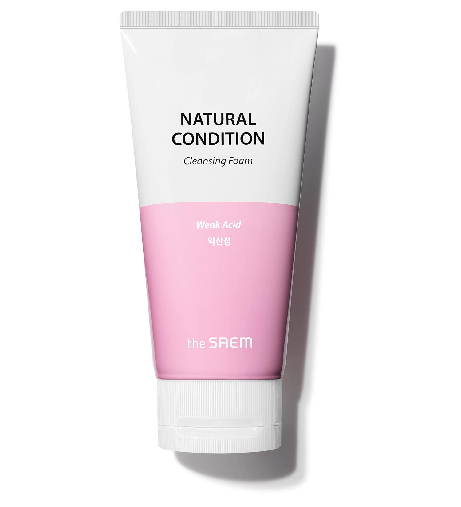 The Saem. Facial Cleansing Foam for Sensitive Natural Condition Cleansing Foam Weak Acid. Portulaca and calendula extract. Content 150ml.