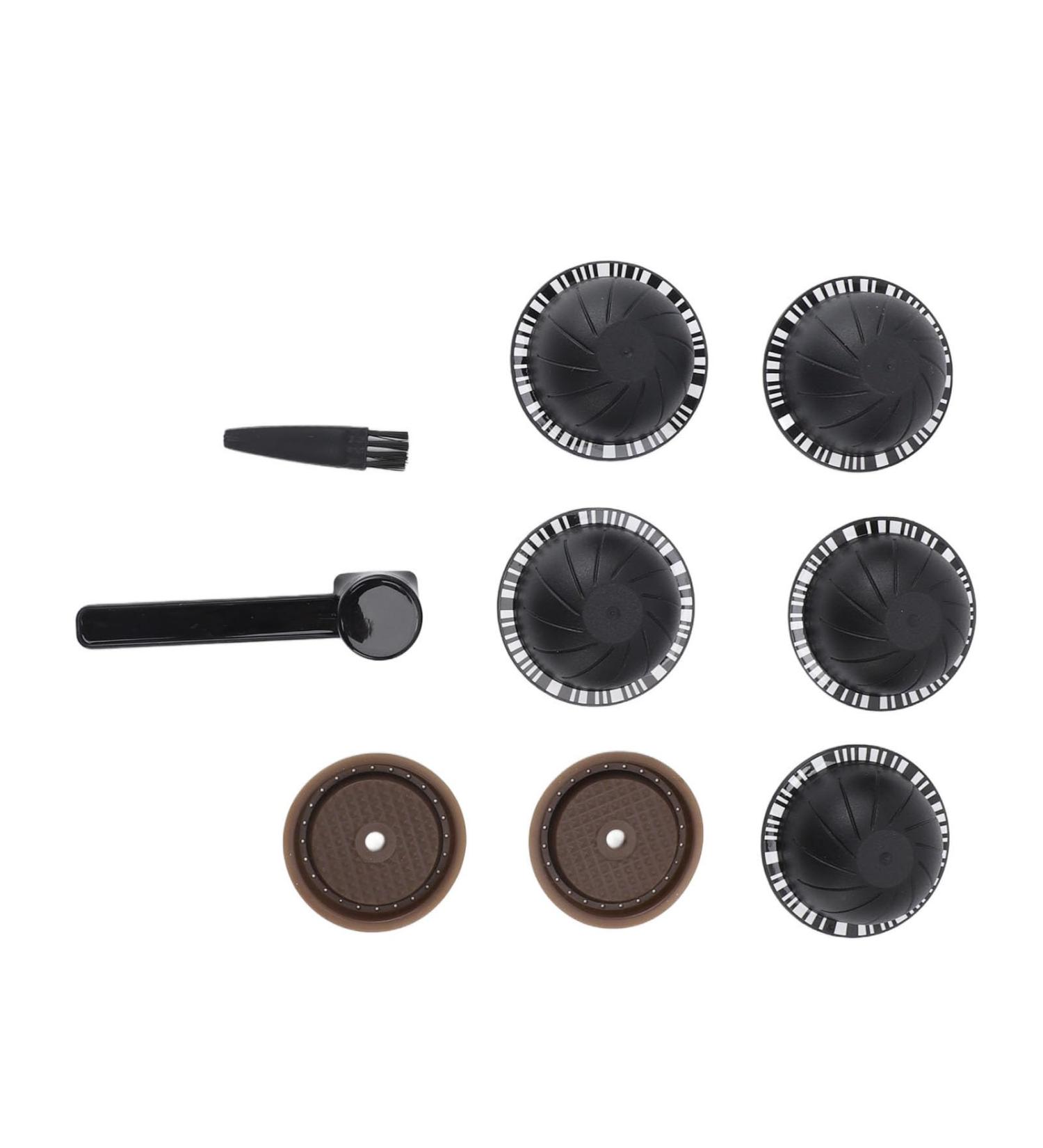Eujgoov Kit de Dosettes de caf R utilisables 5 Pi ces Capsules de caf Rechargeables Vides avec Couvercles Cuill re Brosse pour Machines Scellage Efficace Capsules de Bricolage (BLACK) - Buy Online on GoSupps.com