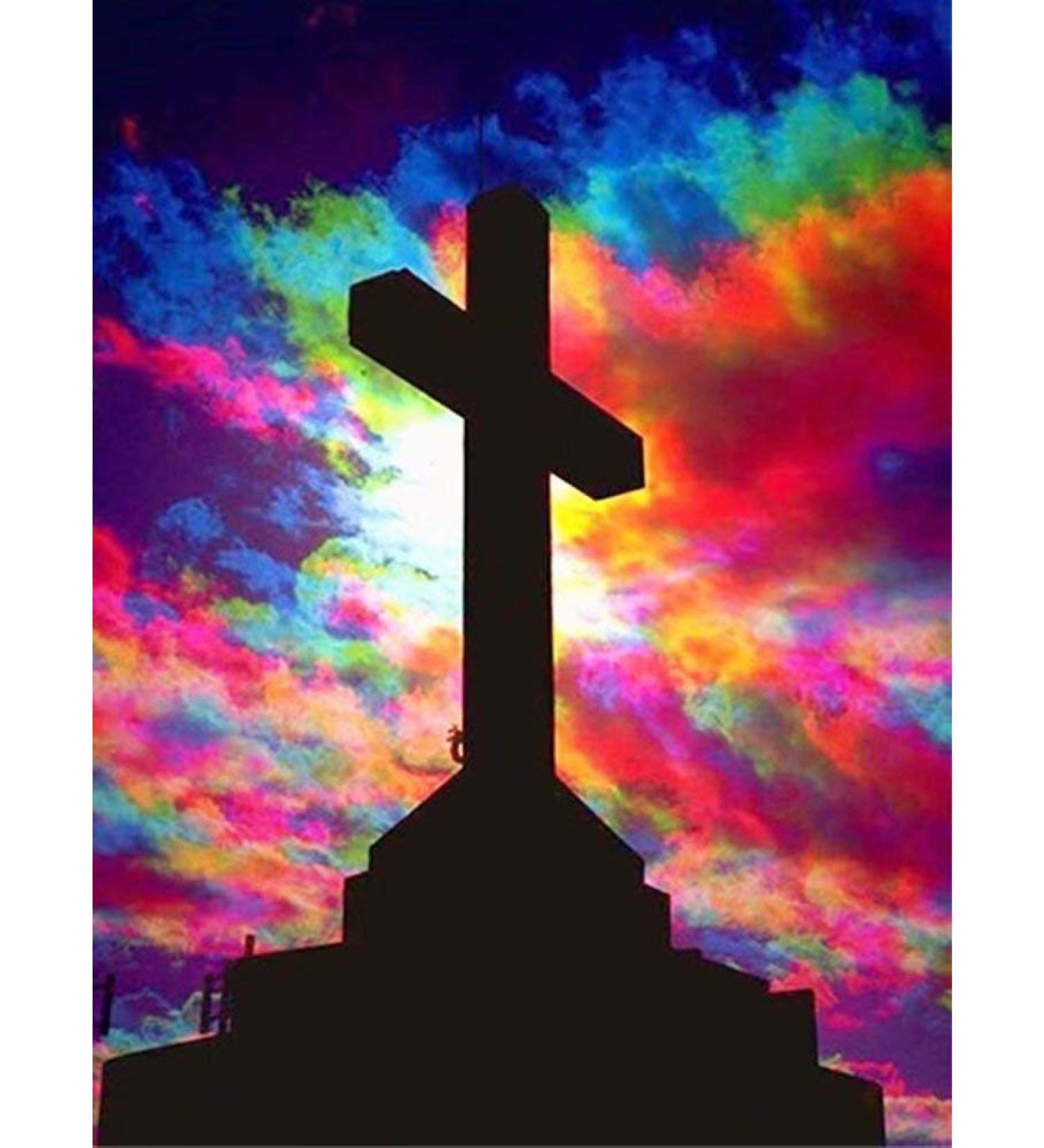 DIY 5D Diamond Painting Kit | The Holy Cross Rhinestone Embroidery | Full Square Drill | Arts Craft Supply | Wall Decor 12X16 - Buy Online on GoSupps.com