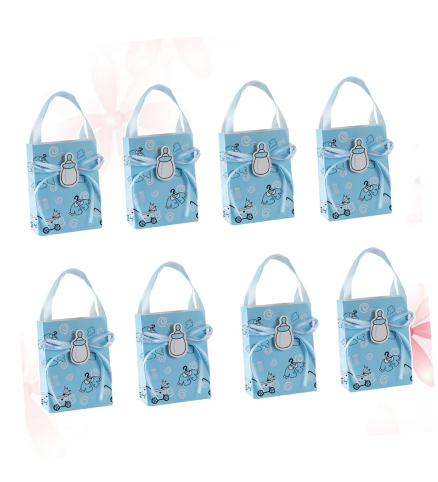12pcs Box The Gift Gifts Paper Gift Bag Mini Tote Candy Bag Christening Decoration Party Favors Korean Birthday 1 count (Pack of 1) Sky-blue - Buy Online on GoSupps.com