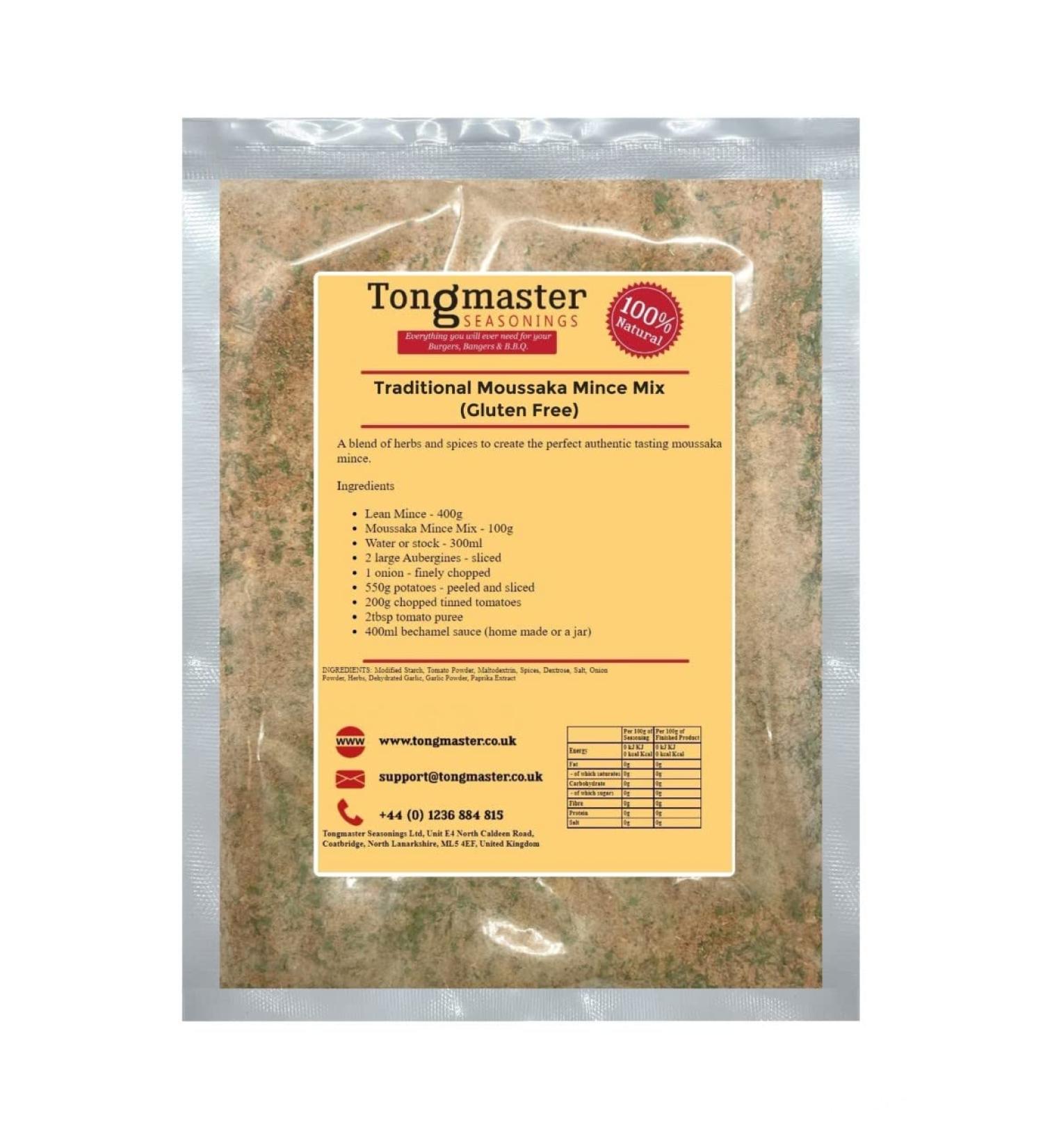 Traditional Moussaka Mince Spice Mix - Gluten Free - 100g