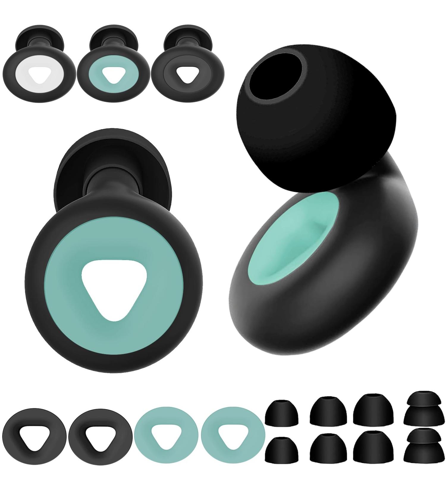 Buy Ear Plugs for Sleeping | Noise Cancelling & Reusable Silicone | 26dB Noise Reduction | Washable & Comfortable | 4 Pairs + 3 Color Sound Track - Buy Online on GoSupps.com