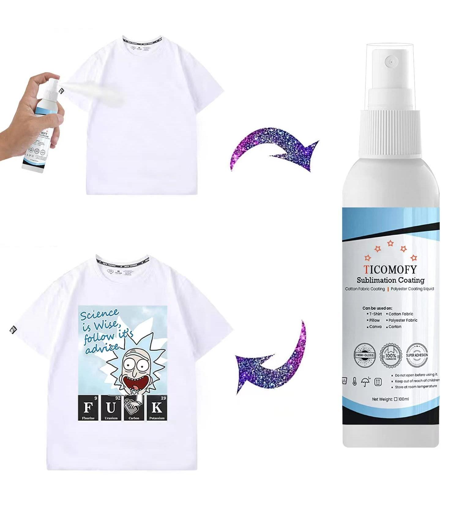 Sublimation Coating Spray for Cotton Shirts & All Fabrics - Ideal for T-shirts, Canvas, Polyester Tote Bags, Aprons, Pillows - Buy Online on GoSupps.com