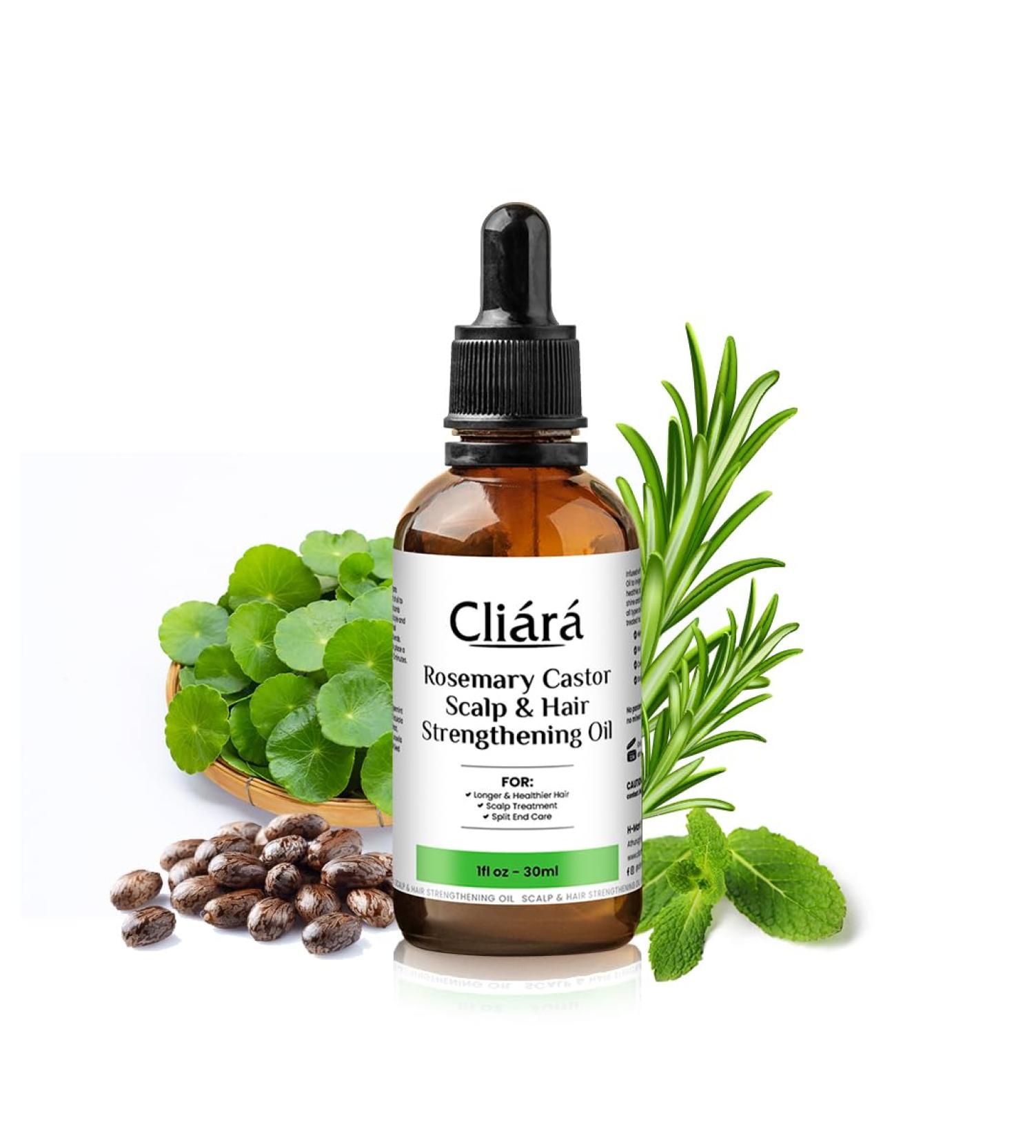 Buy Rosemary Organic Castor Oil & Hair Strengthening Oil for All Hair Types - Promotes Hair Growth | 30ml - Buy Online on GoSupps.com