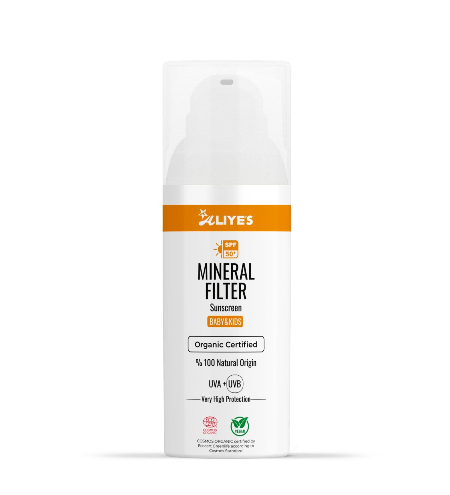 ALIYES SPF 50+ Organic Baby&Kids Mineral Sunscreen Safe for Babies - Water Resistant Sun Cream Broad Spectrum UVA/UVB Sun Protection Vegan Baby Sunscreen Lotion 1.69 FL - Buy Online on GoSupps.com