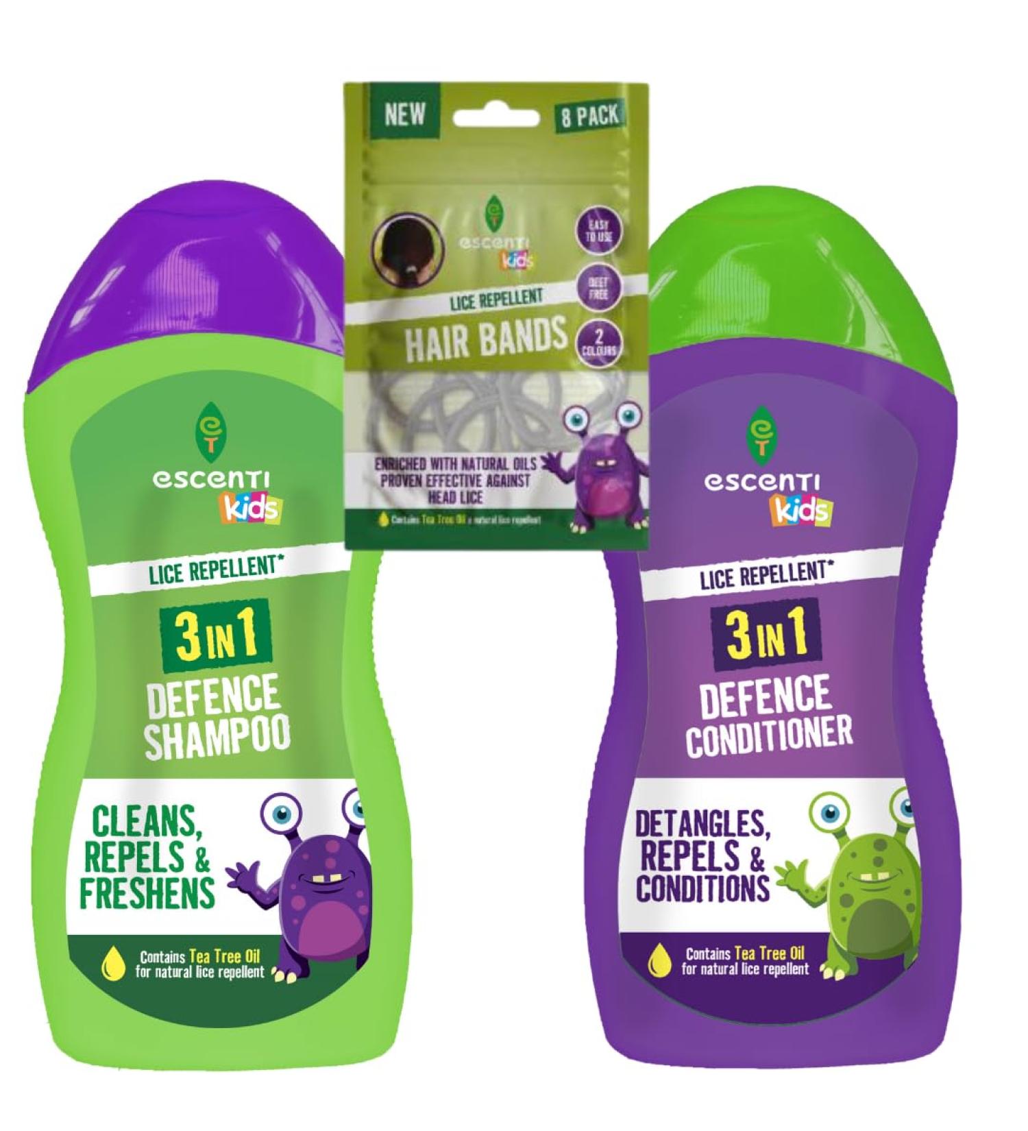 Head lice Shampoo for Kids with 8 Lice Repellent Hair Bands - Buy Online on GoSupps.com