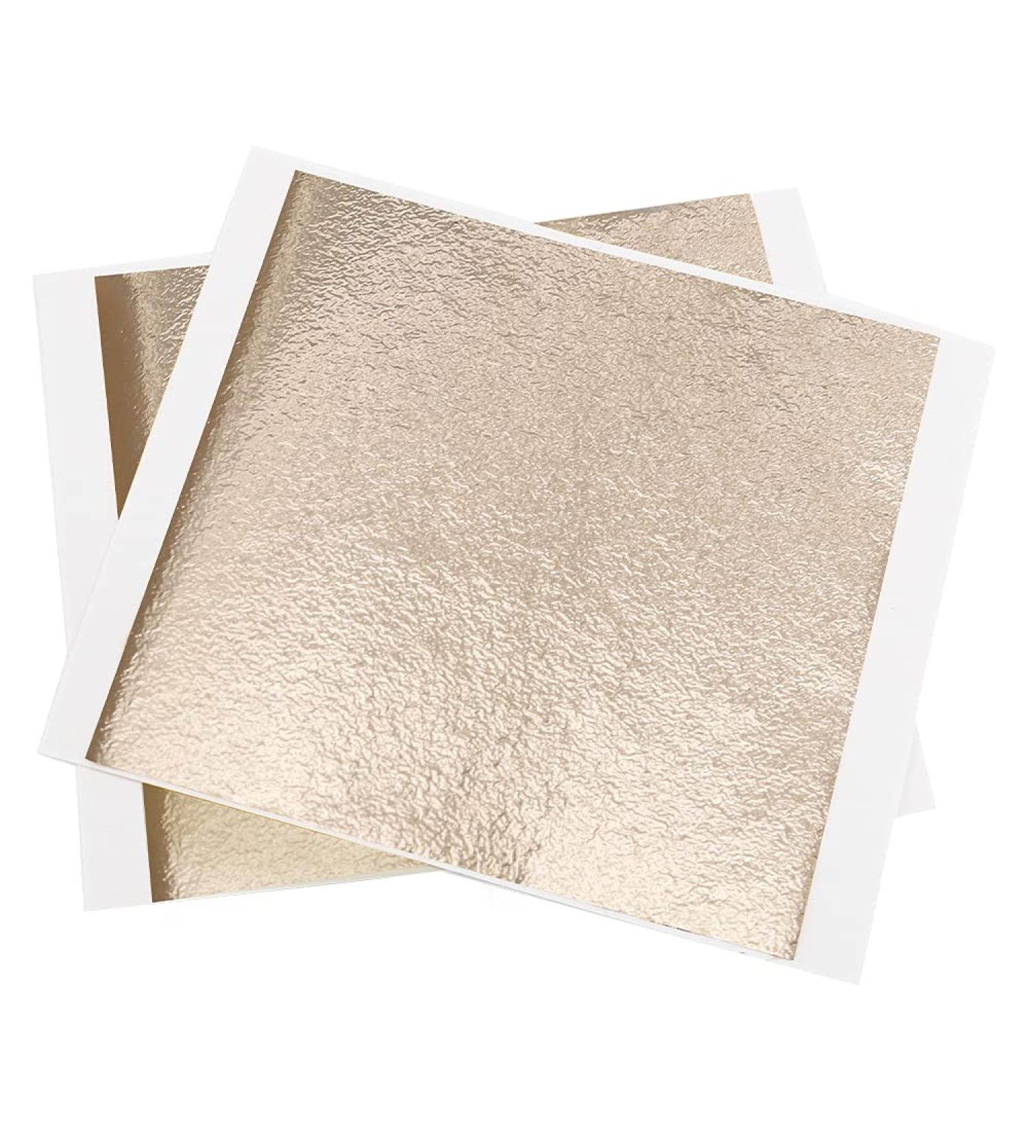 KINNO Imitation Gold Foil Sheets - 100 Sheets for Arts, Crafts, and Gilding - 5.1x5.3 Inches - Buy Online on GoSupps.com