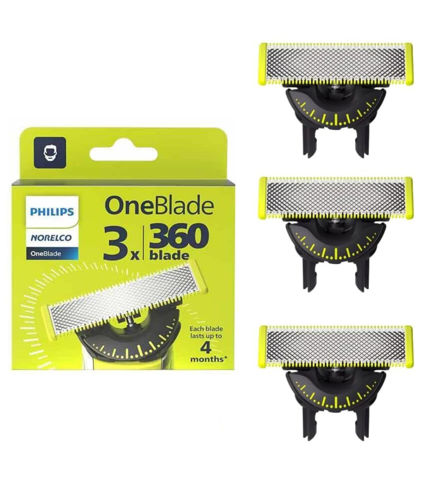 Philips Norelco OneBlade OneBlade QP430/50 Lame 360 de Rechange 1 unit (Lot de 3) - Buy Online on GoSupps.com