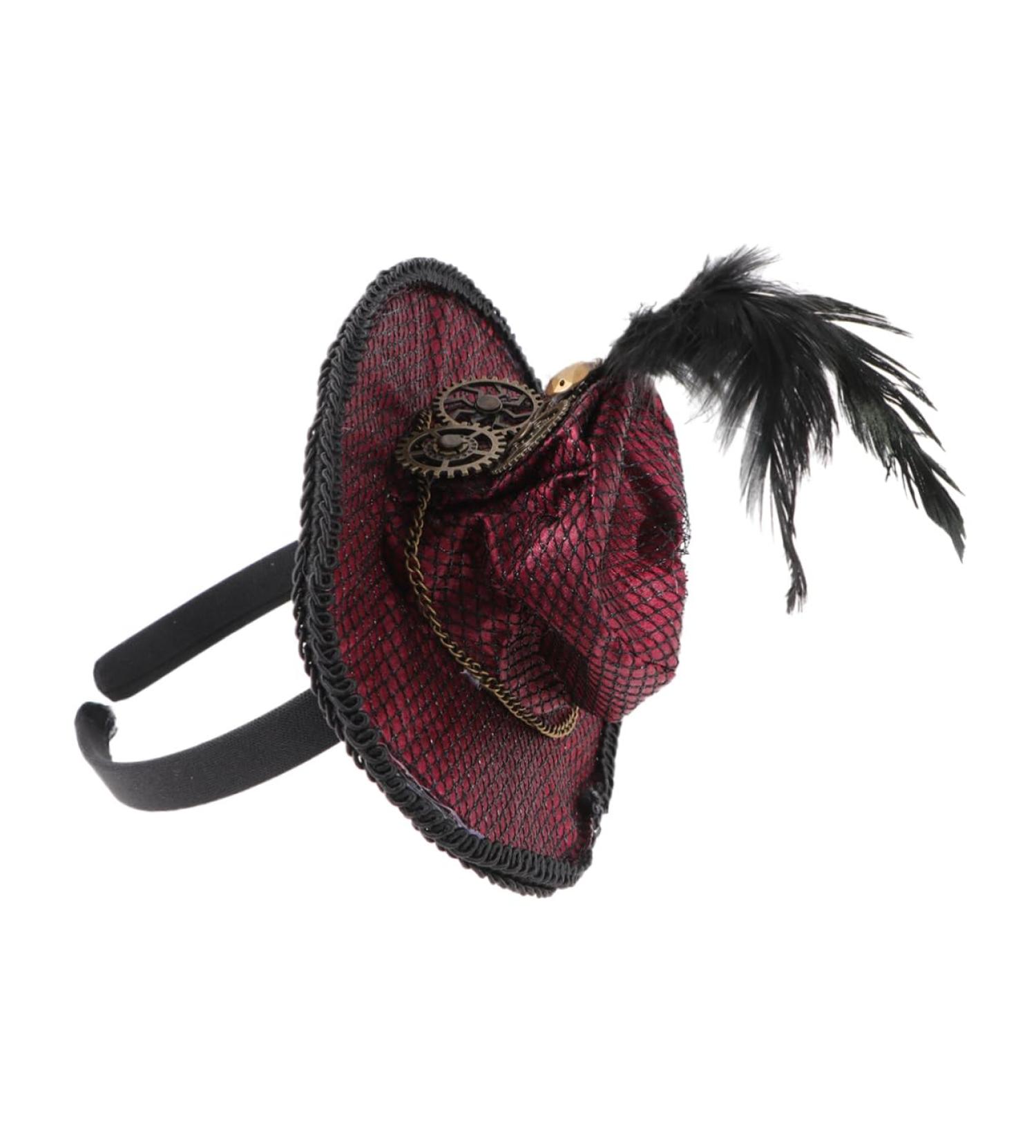 FRCOLOR Punk Hat Headband gothic headband mini top hat headband vintage headband punk apparel Steampunk Top Hat Headband - Buy Online on GoSupps.com