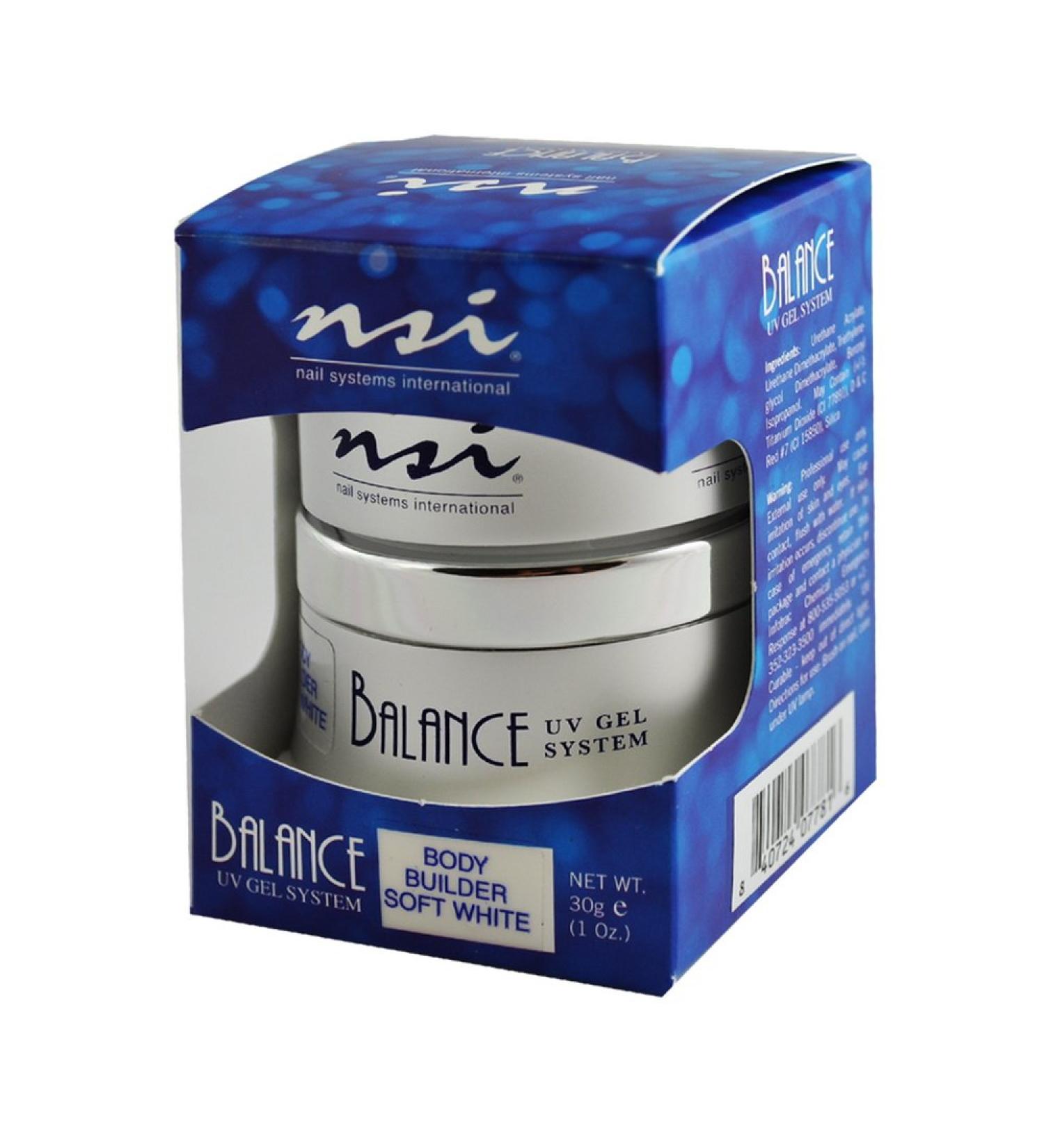 nsi Balance UV-Gel-System - Body Builder - Soft White - 30g