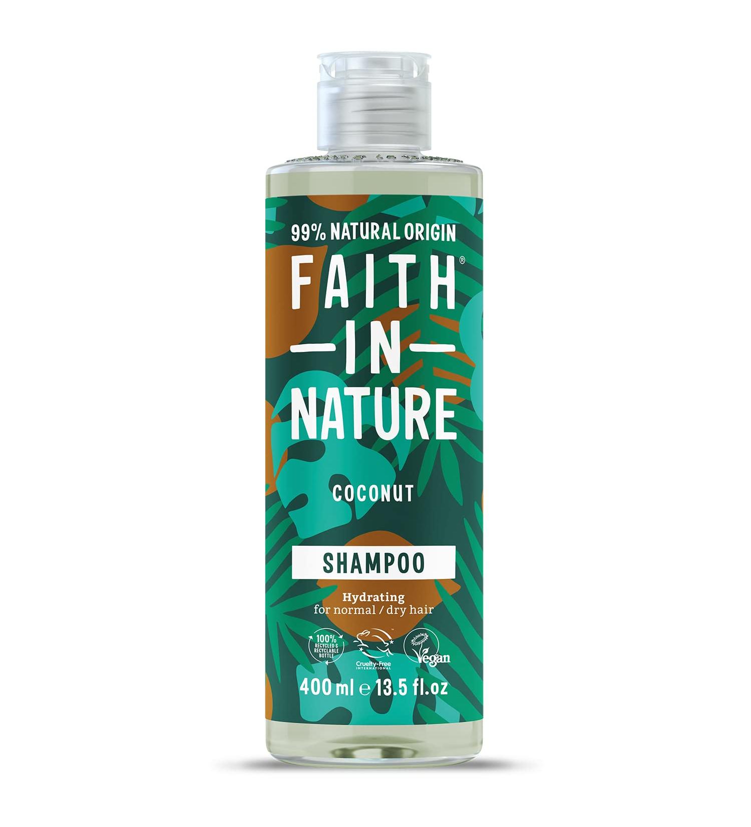 Faith In Nature Coconut Shampoo - Hydrating, Vegan & Cruelty Free - 400ml - Buy Online on GoSupps.com