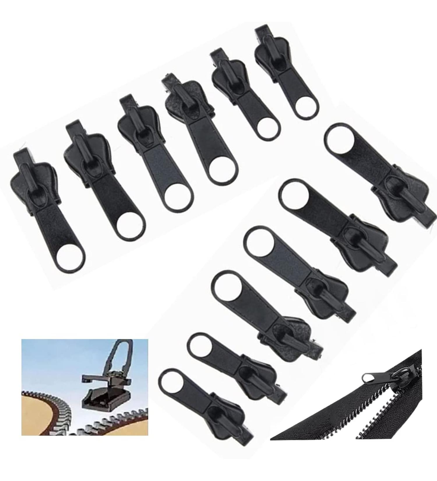 12PCS Black Fix Zipper Puller Replacement Kit for Coats, Jackets & Luggage - Buy Online on GoSupps.com