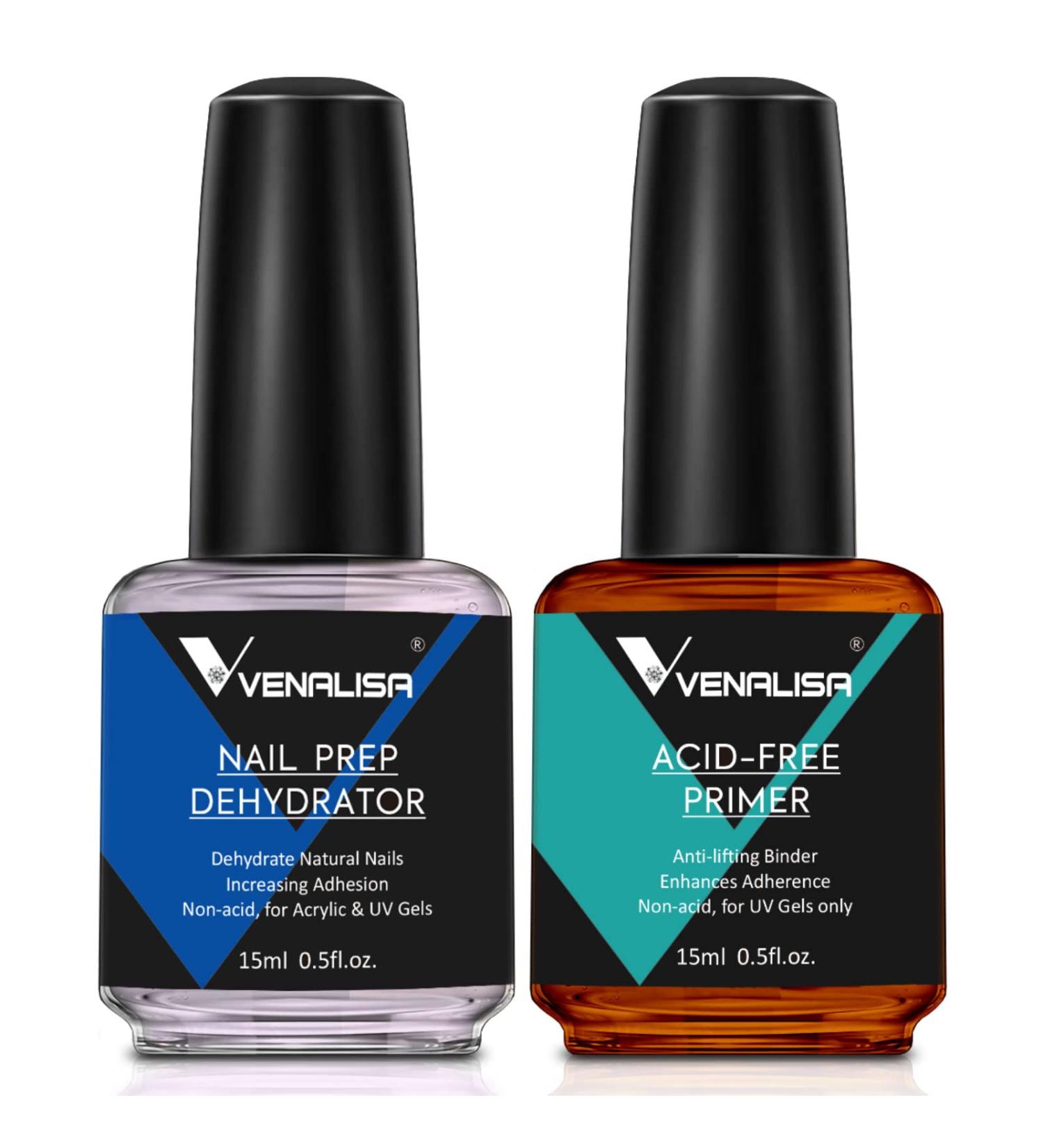 VENALISA Gel Nail Polish Set - 2Pcs 15ML Acid-Free Dehydrator & Primer for Natural Nail Prep | DIY Nail Art & Salon Quality Manicure at Home - Buy Online on GoSupps.com