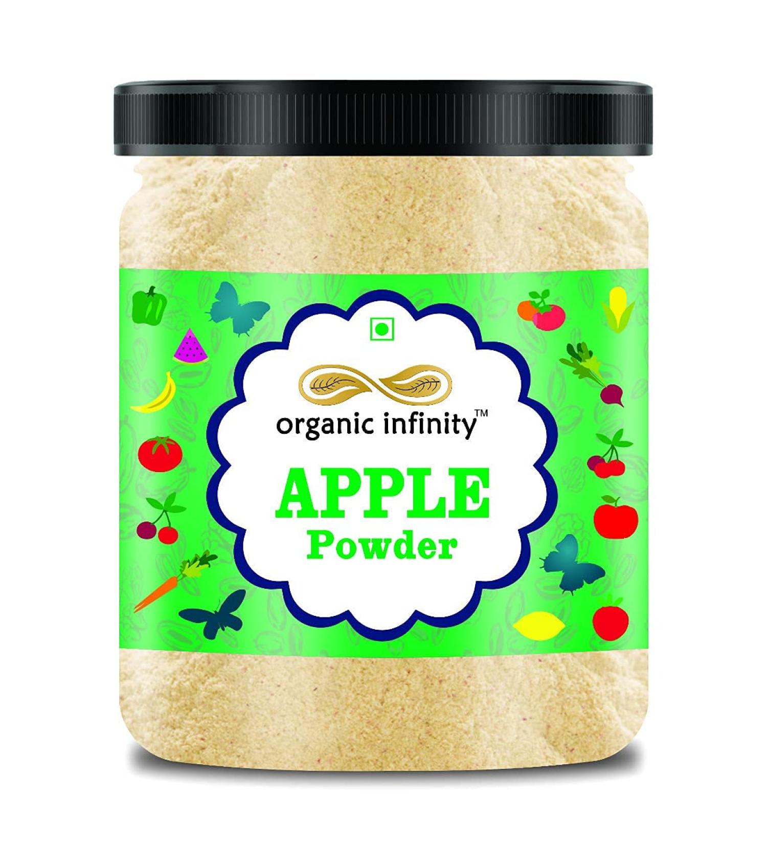 Green Velly Indian Organic Infinity Apple Fruit Shake Powder | Dry No Added Sugars and Preservatives - 100 GM by Organic Infinity - Buy Online on GoSupps.com