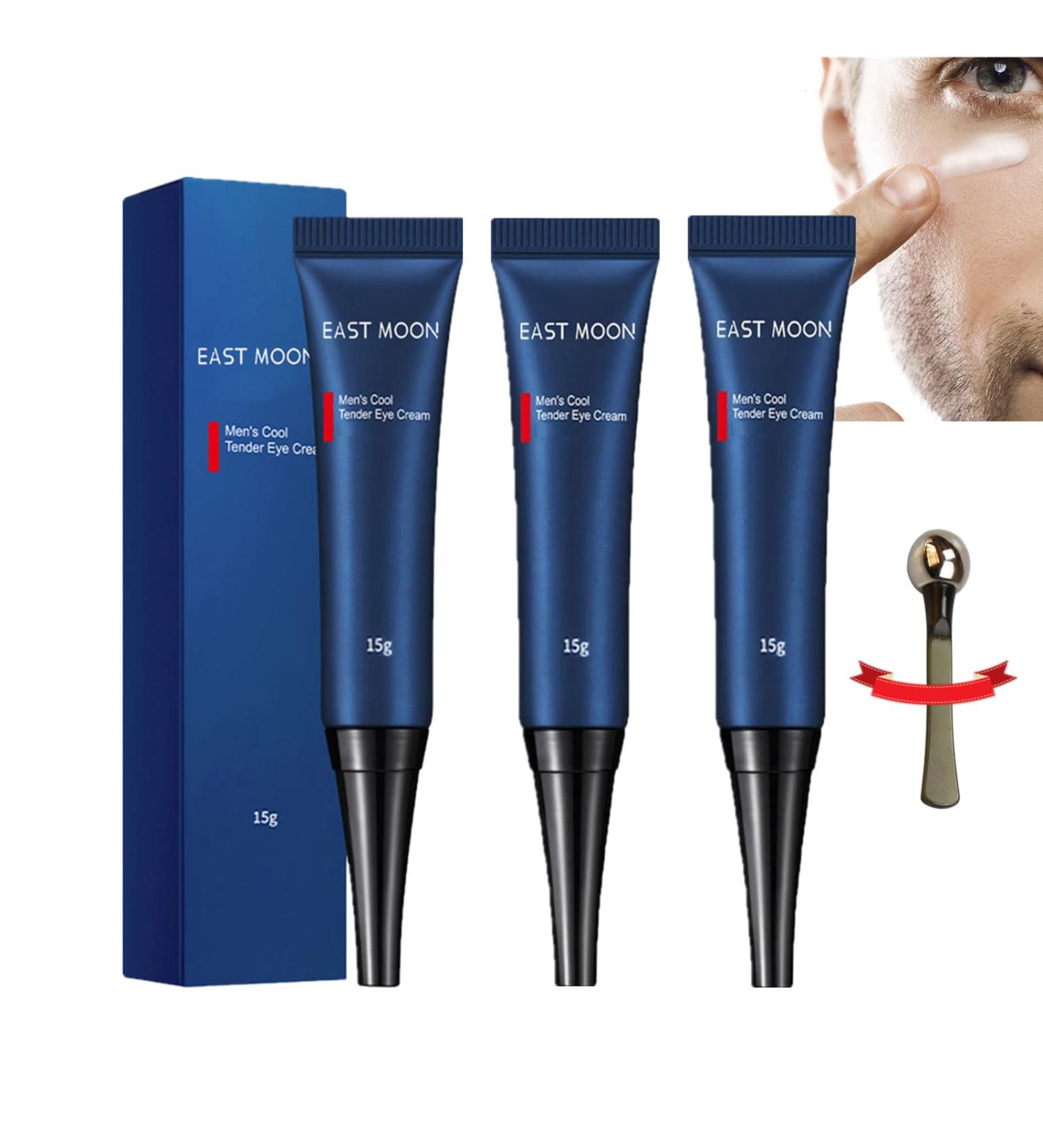EAST MOON Men's Cool Tender Eye Cream - Peptide Lifting Eye Gel & Gentle Care (3 Pcs) | Best for Dark Circles Puffiness & Wrinkles - Shop Internationally! - Buy Online on GoSupps.com