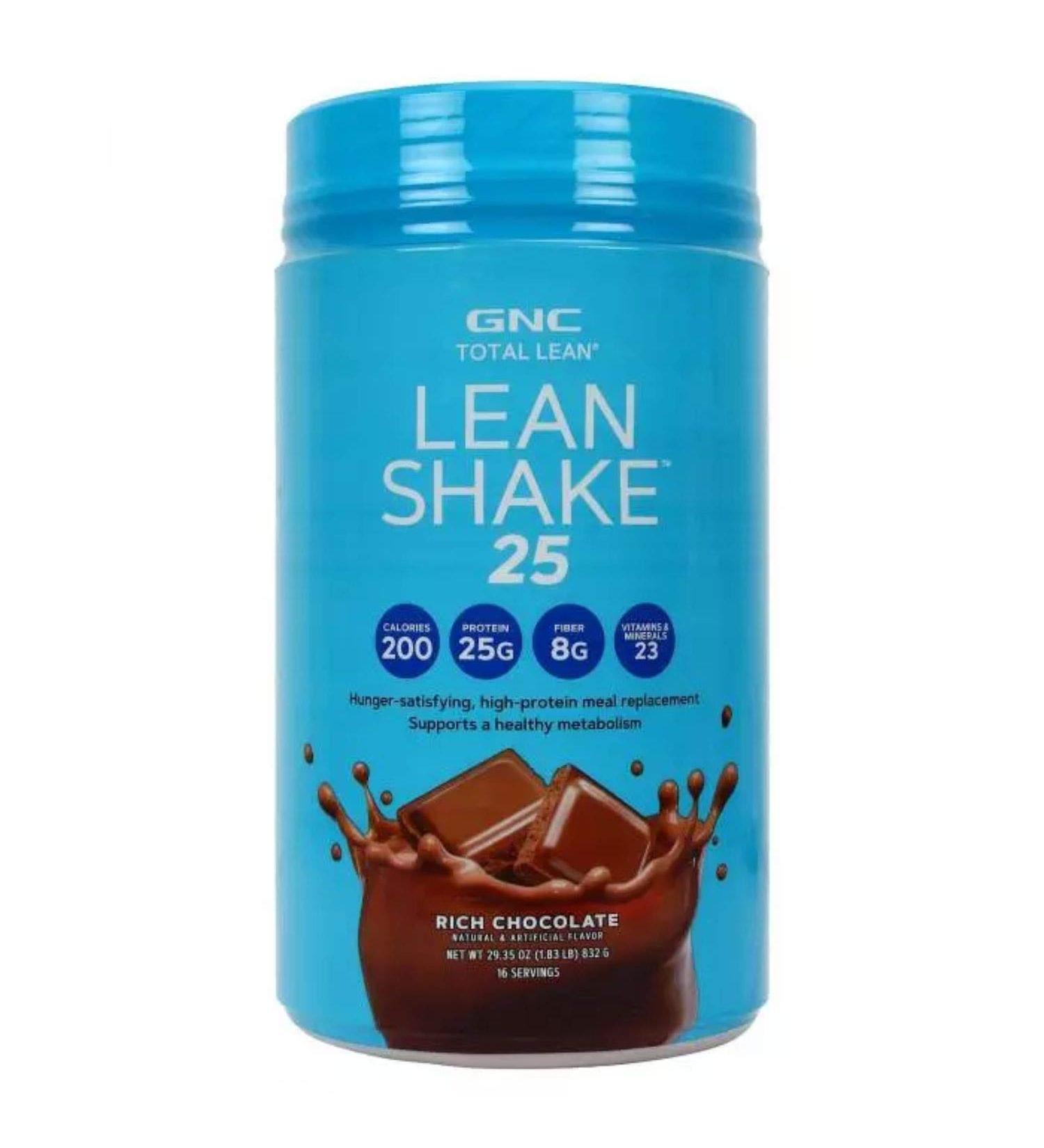 GNC Total Lean Rich Chocolate Shake 29.3 oz - 25g Protein - Weight Management Shake - Buy Online on GoSupps.com