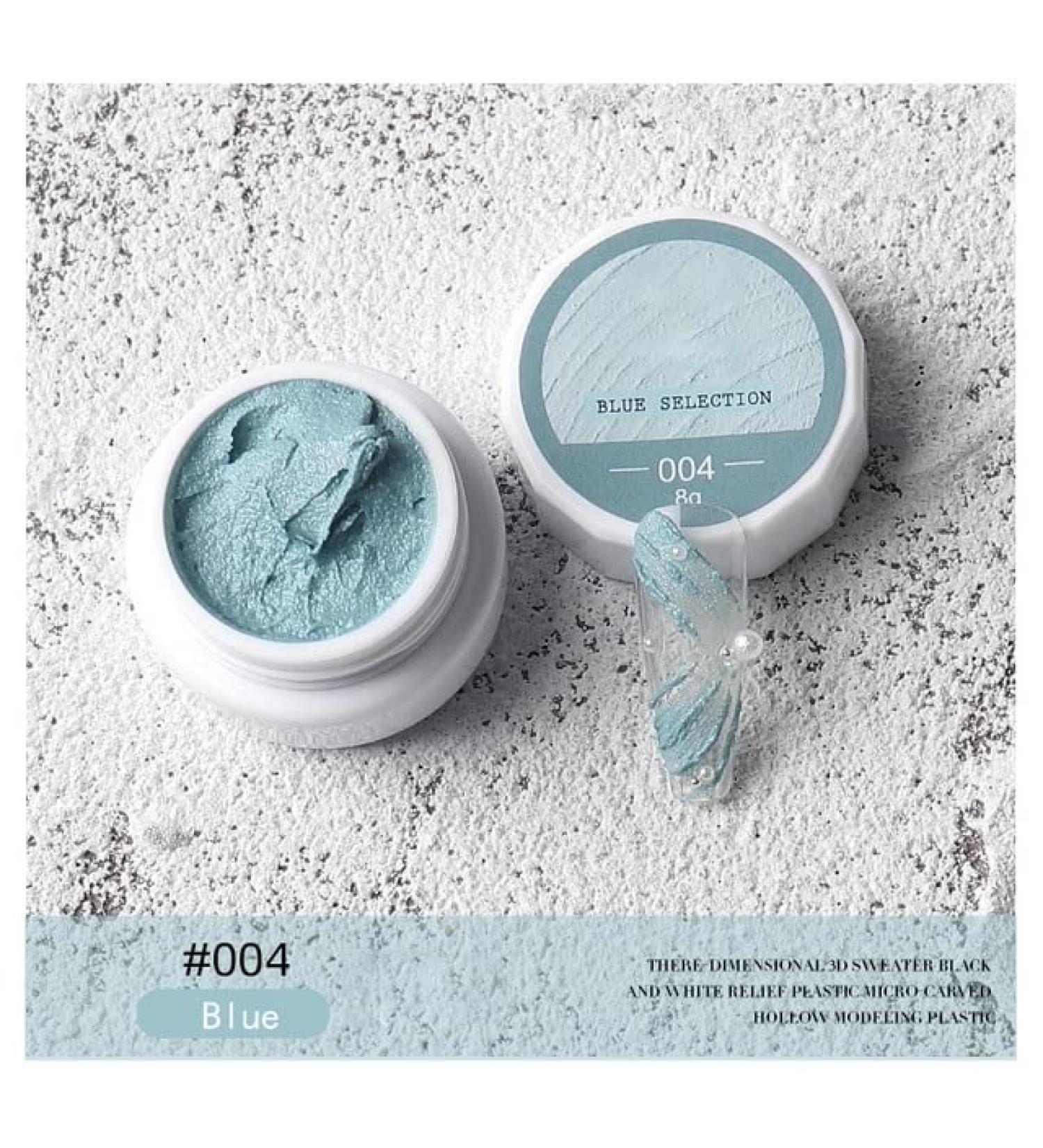 GAM-Belle Modeling Gel Nail Polish Art Design Plaster Effect 3D UV Gel Polish Professional Nail Painting Sculpture Gel Varnish - (Color: 04 Blue) - Buy Online on GoSupps.com