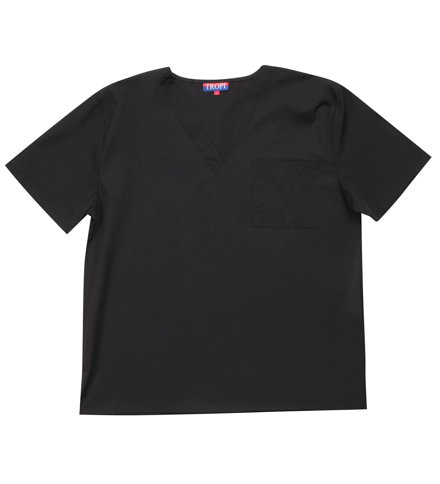 Tropi Mens Scrub Pants and Tops X-Large Black Top