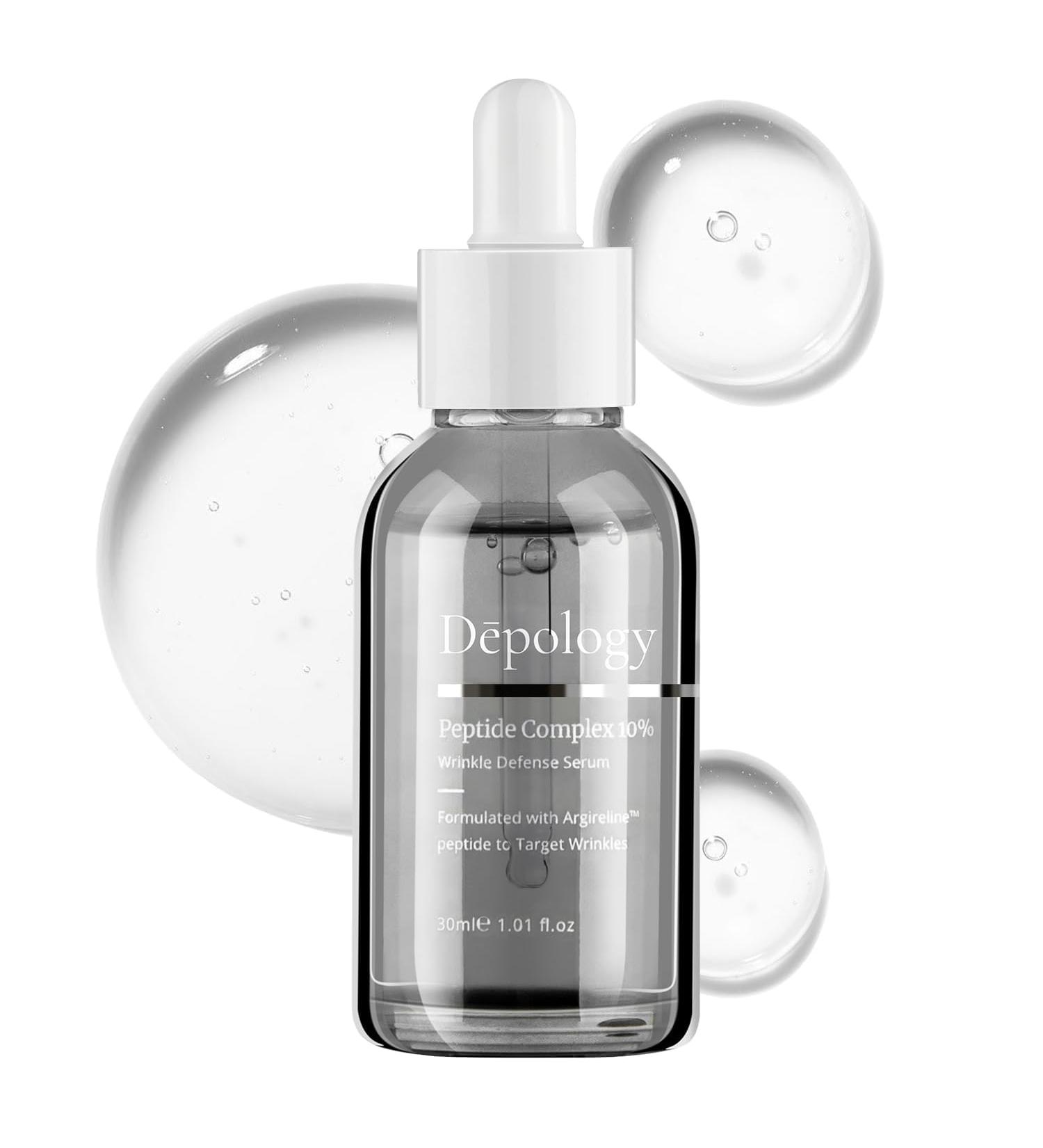 Depology Peptide Complex 10% Wrinkle Defense Serum - Argireline & Vitamin C | Hydrating Anti-Aging Face Serum for Dynamic Wrinkles | 1.01 fl oz - Buy Online on GoSupps.com