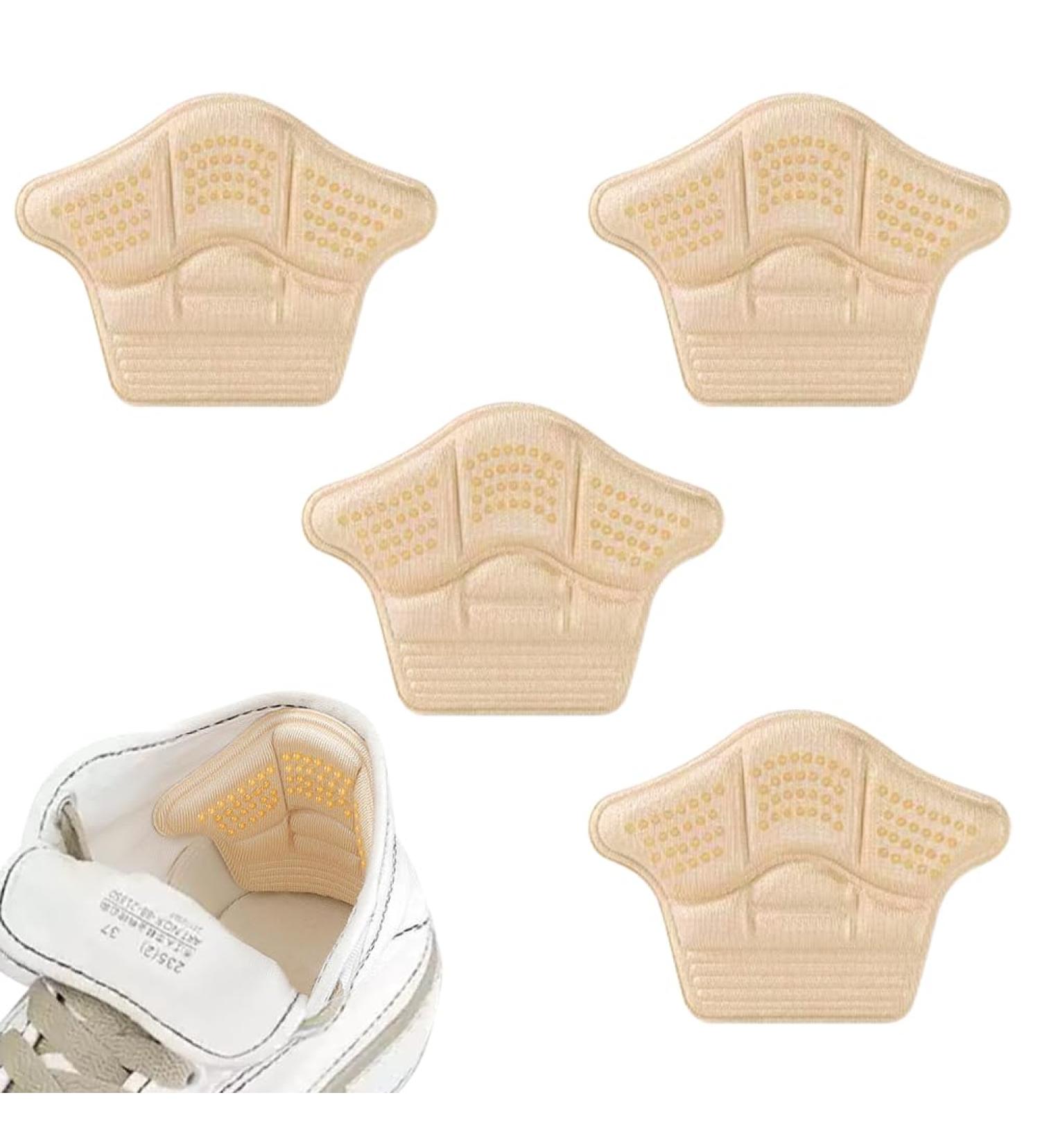 Huayuehong 2 Pair Heel Cushion Pads - Heel Grips and Shoe Inserts for Shoes Too Big - Heel Pads Perfect for Ladies Shoes - Advanced Foot Care Shoe Pads (Beige) - Buy Online on GoSupps.com
