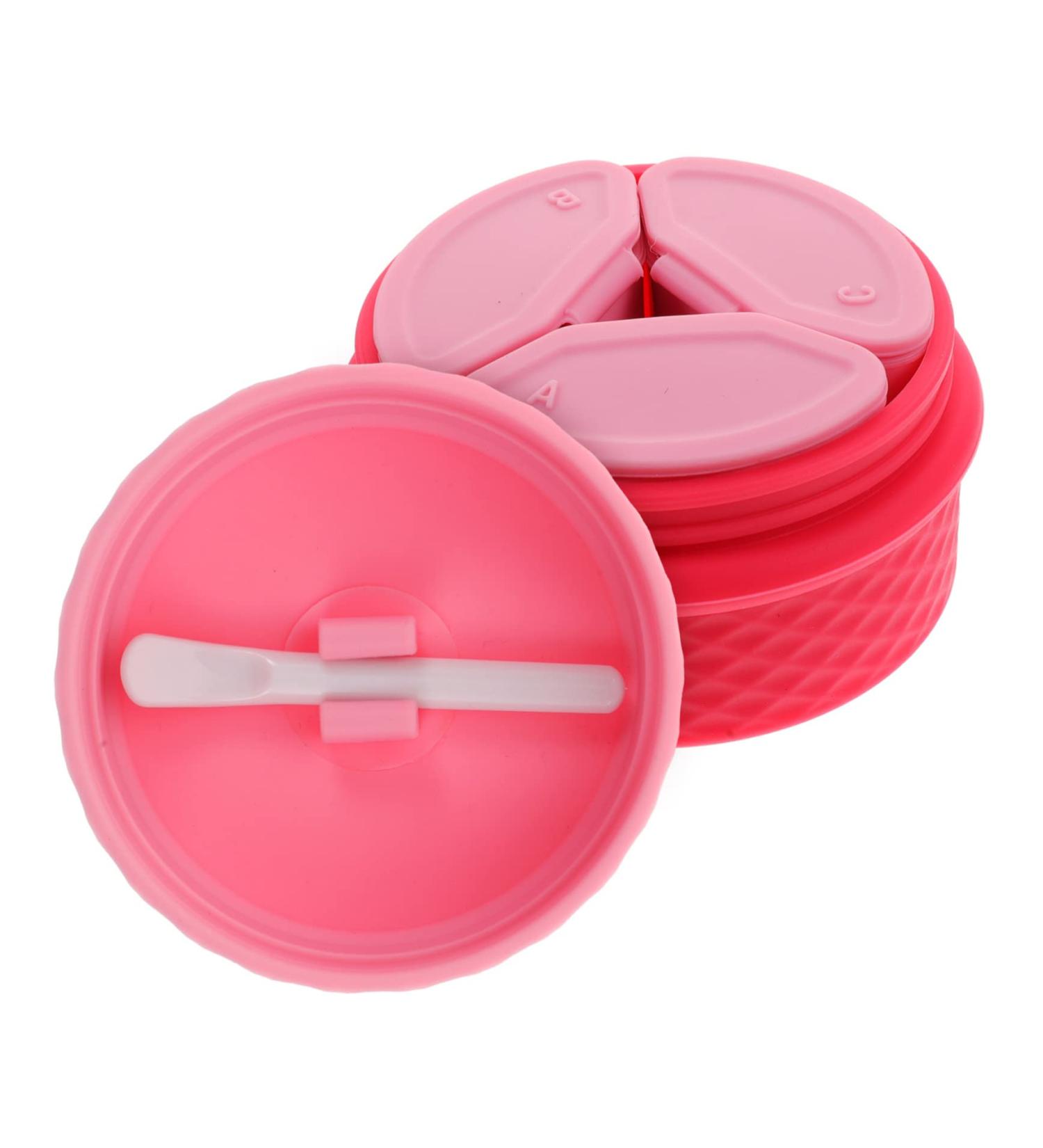minkissy 1 Set Cream Box Body Butter Jar Airless Pump Jar Refillable Powder Pot Cream Holder for Women Cream Jar with Sealed Lid Makeup Sample Vial Cosmetic Silica Gel Travel Storage Box 6.5X6.5X4.5CM Pink - Buy Online on GoSupps.com