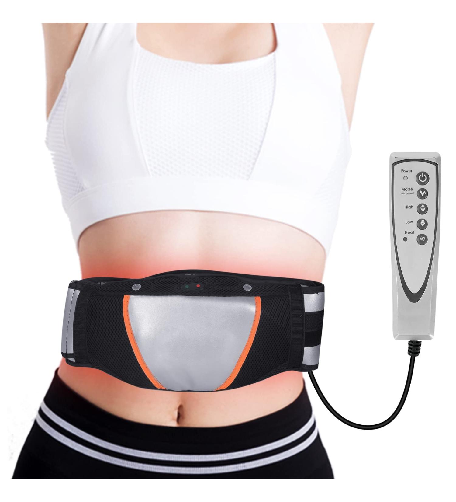 Vinteky Slimming Belts - Portable Abdominal Muscle Belt with Pockets | Effective Massage Training Device for Men & Women | Ideal Gift (Black) - Buy Online on GoSupps.com