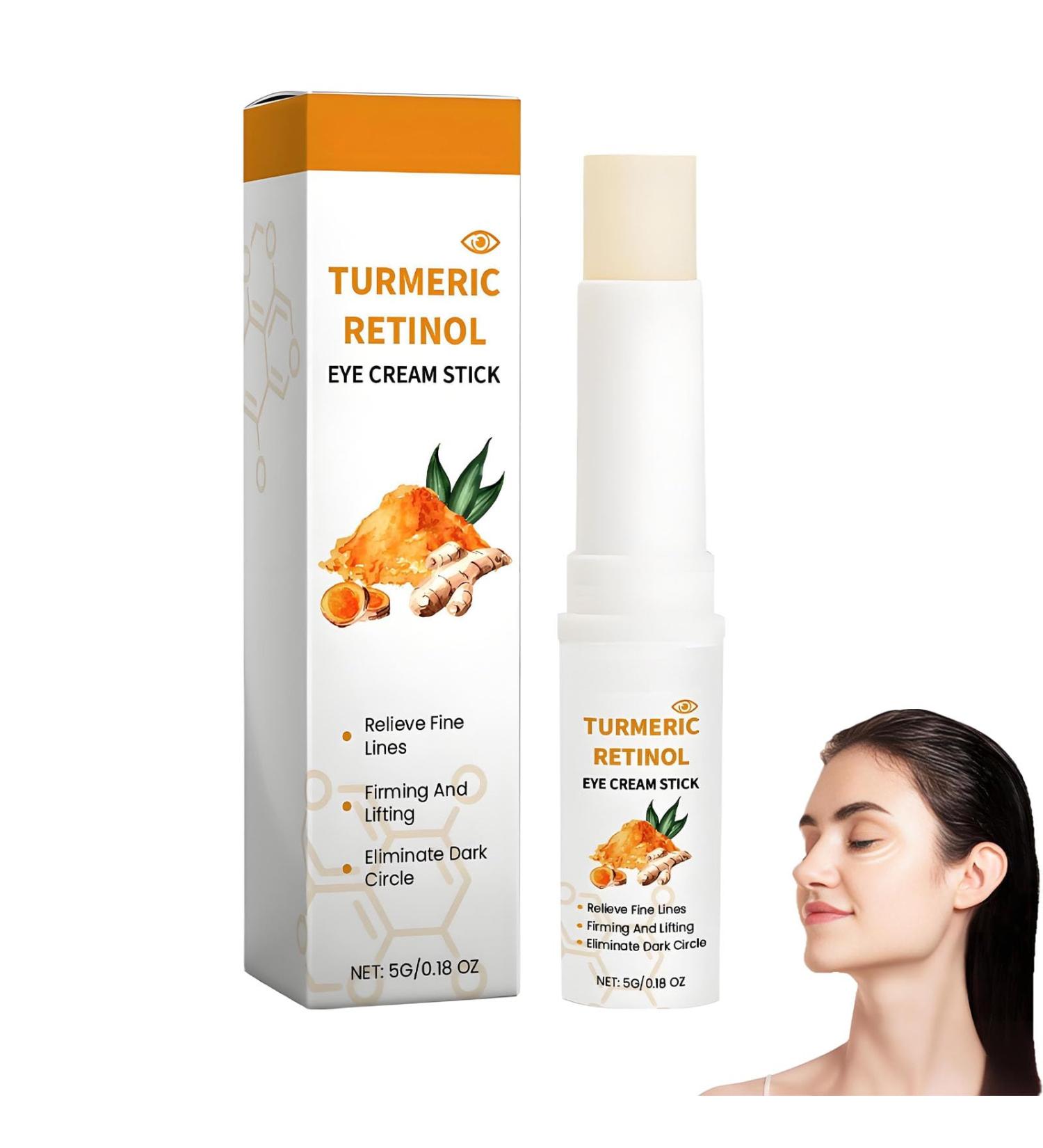  homomdy Turmeric and retinol eye cream - For dark circles and puffy eyes - Anti-wrinkle eye cream - Reduces fine lines - Anti-aging - Firming and lifting - Moisturizing - Buy Online on GoSupps.com
