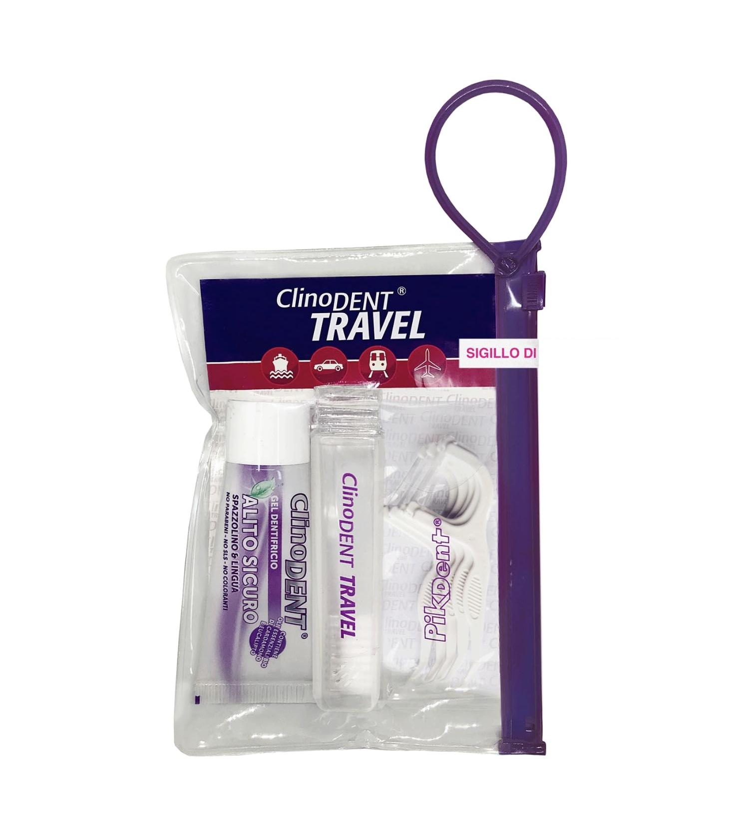 Cliniodent Travel Hygiene Bag: Lockable Toothbrush Mouthwell for Easy Oral Care & Dental Forks - Buy Online on GoSupps.com