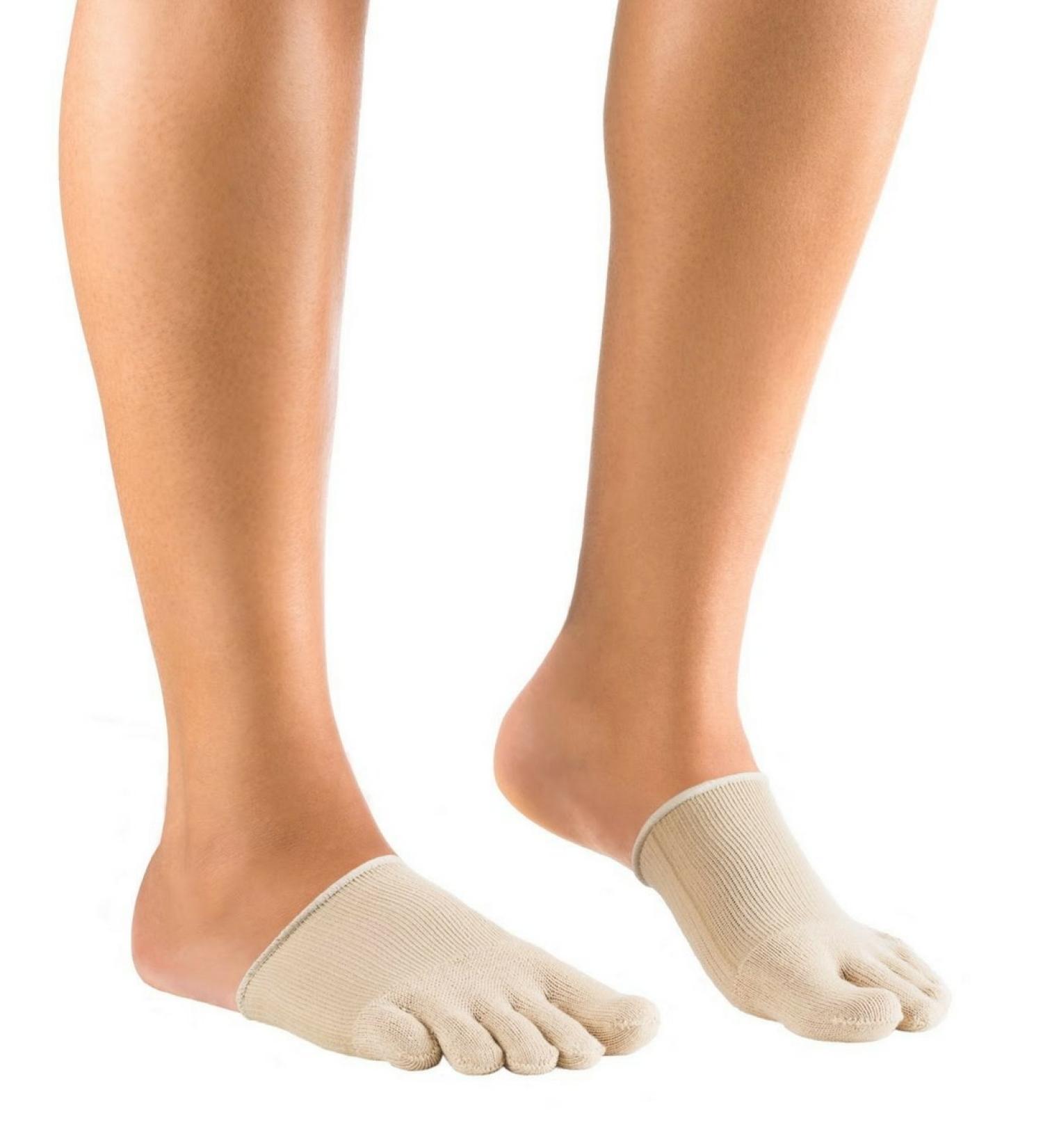 Knitido Dr. Foot Hallux Valgus Toe Warmers closed socks to support bunions 41-46 Beige (007)