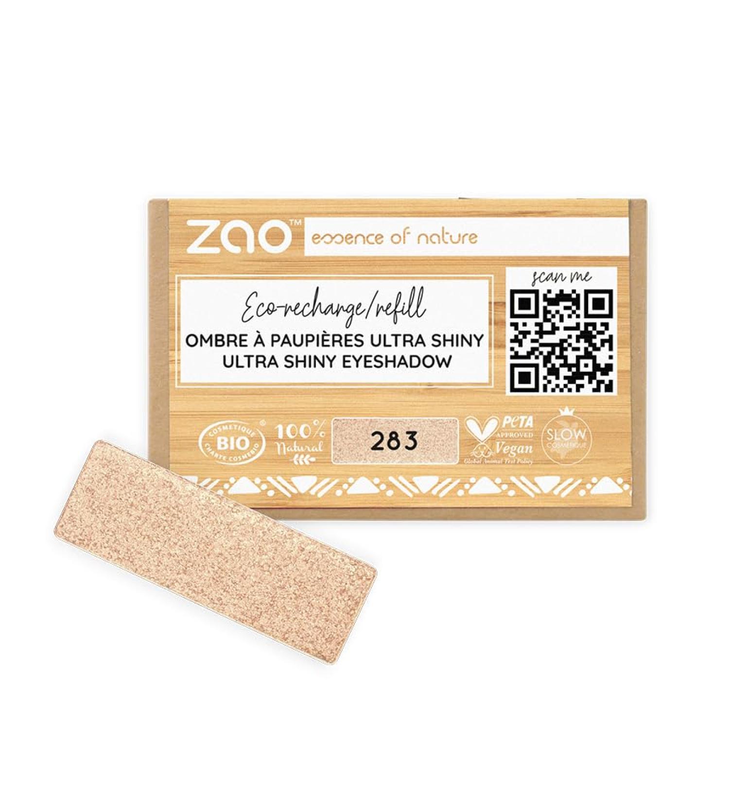 ZAO essence of nature Zao Eye Shadow 283 Rectangular Refill Golden