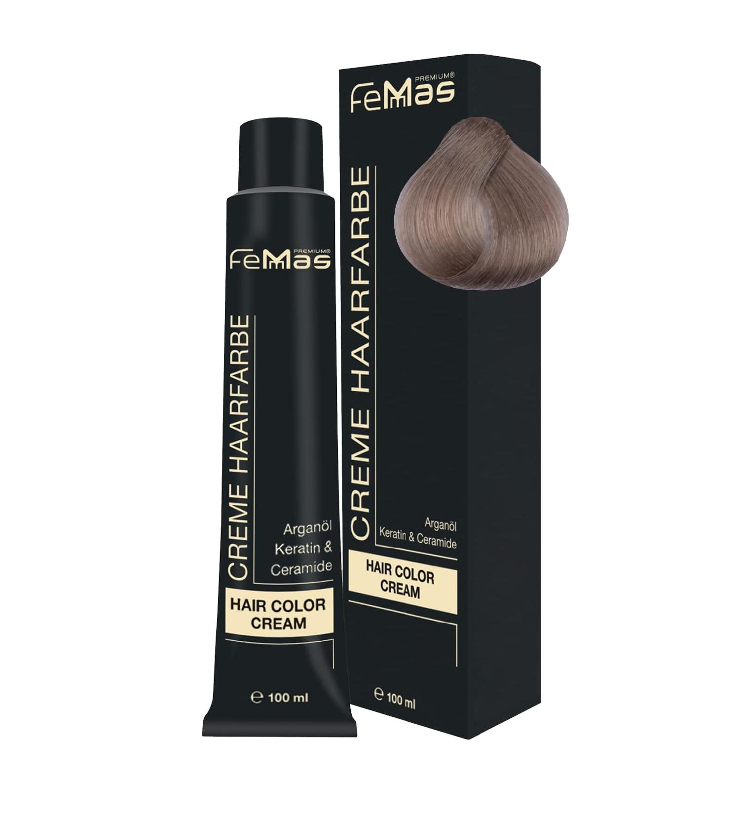 Femmas Professional Hair Color 10.7 Light Blonde Sand - Argan Oil Keratin & Ceramids - Permanent Cream for Radiant Durable Results - 100ml - Buy Online on GoSupps.com